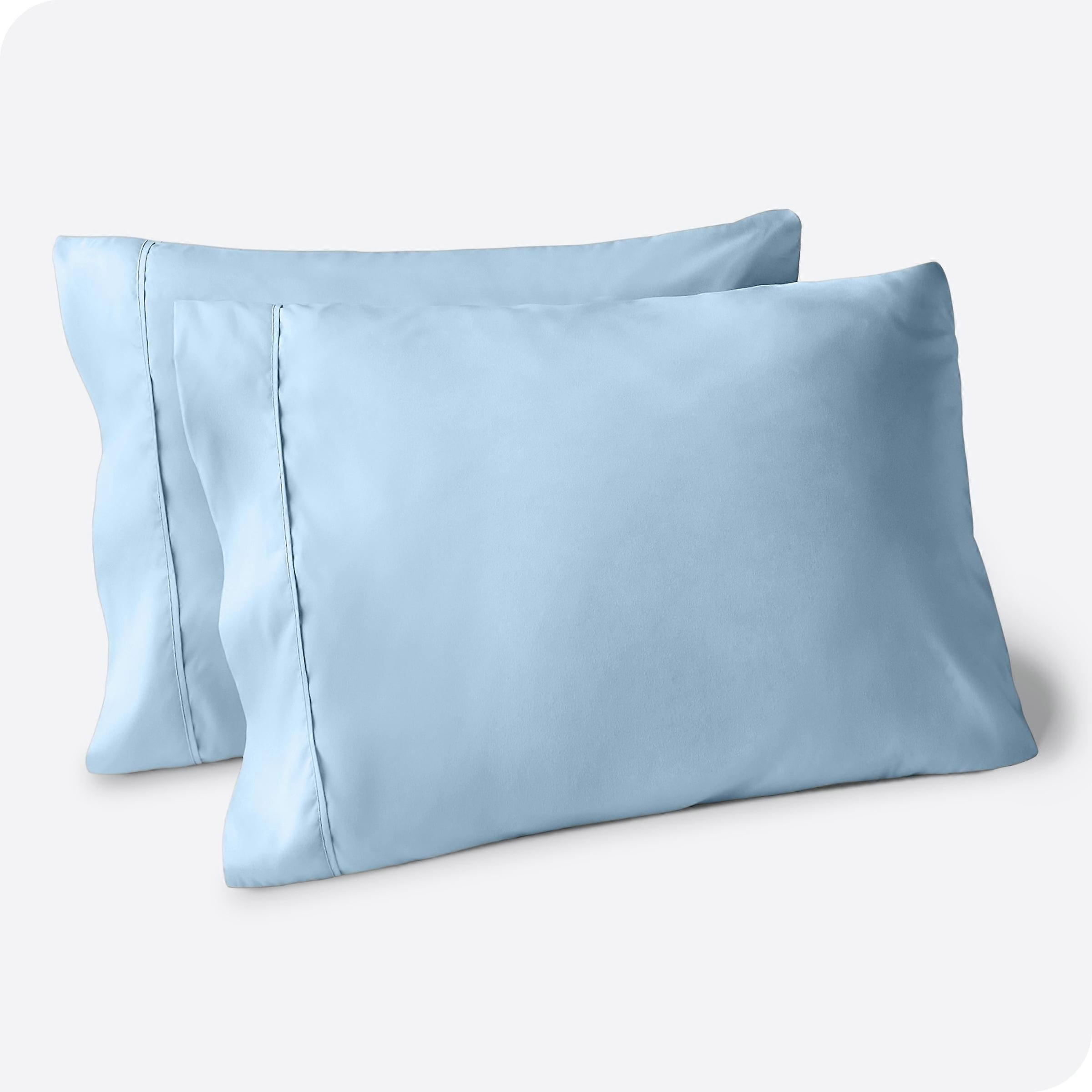 Bare Home Pillowcase Set - Premium 1800 Collection - Double Brushed - Ultra Soft - Standard Size, Light Blue, 2 Count