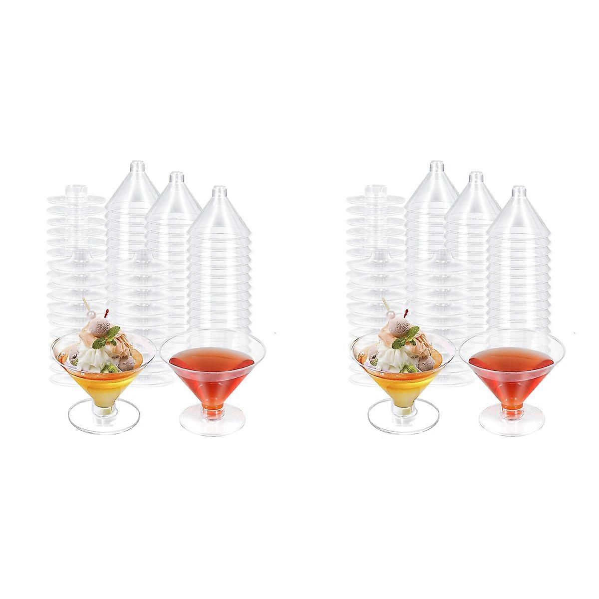 80 Pack Plastic Glasses Disposable Cocktail Glasses