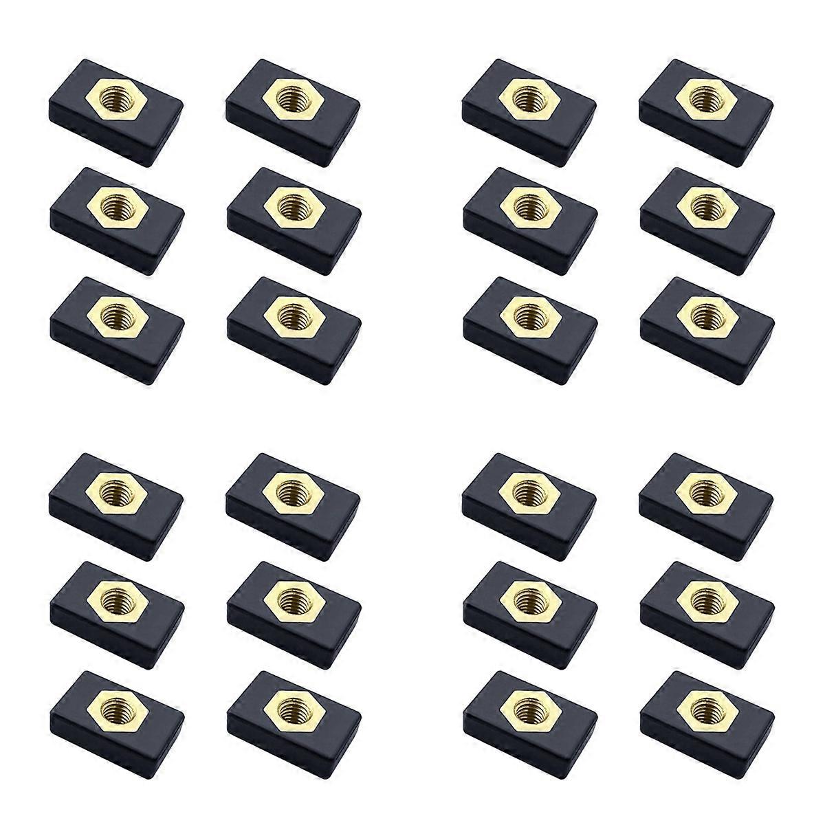 6Pcs M6 Copper Sliding Nut Slide Track Rail Base for Kayak Boat Canoe