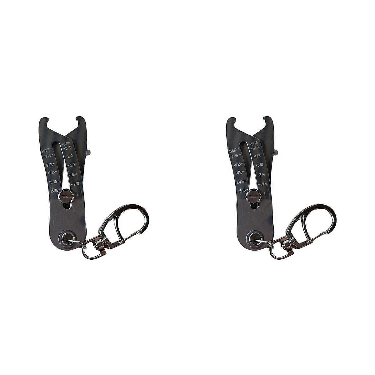 Portable Precise Thread Size Checker Keychain, Nut & Bolt Thread Size Checker Bolt Size Finder Keych