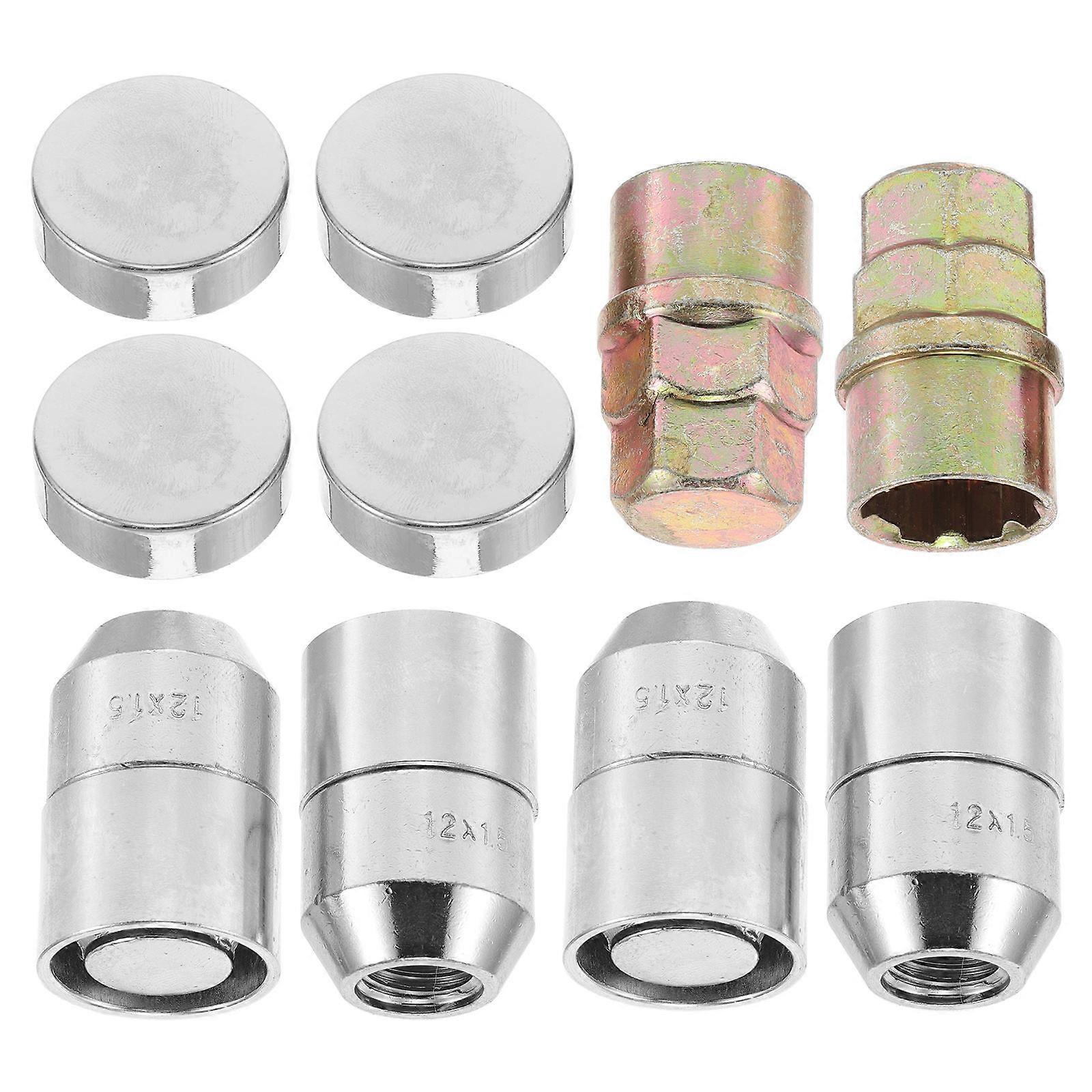 Car Wheel Lock Universal Anti Theft Lug Nuts 40Pcs with Dust Caps