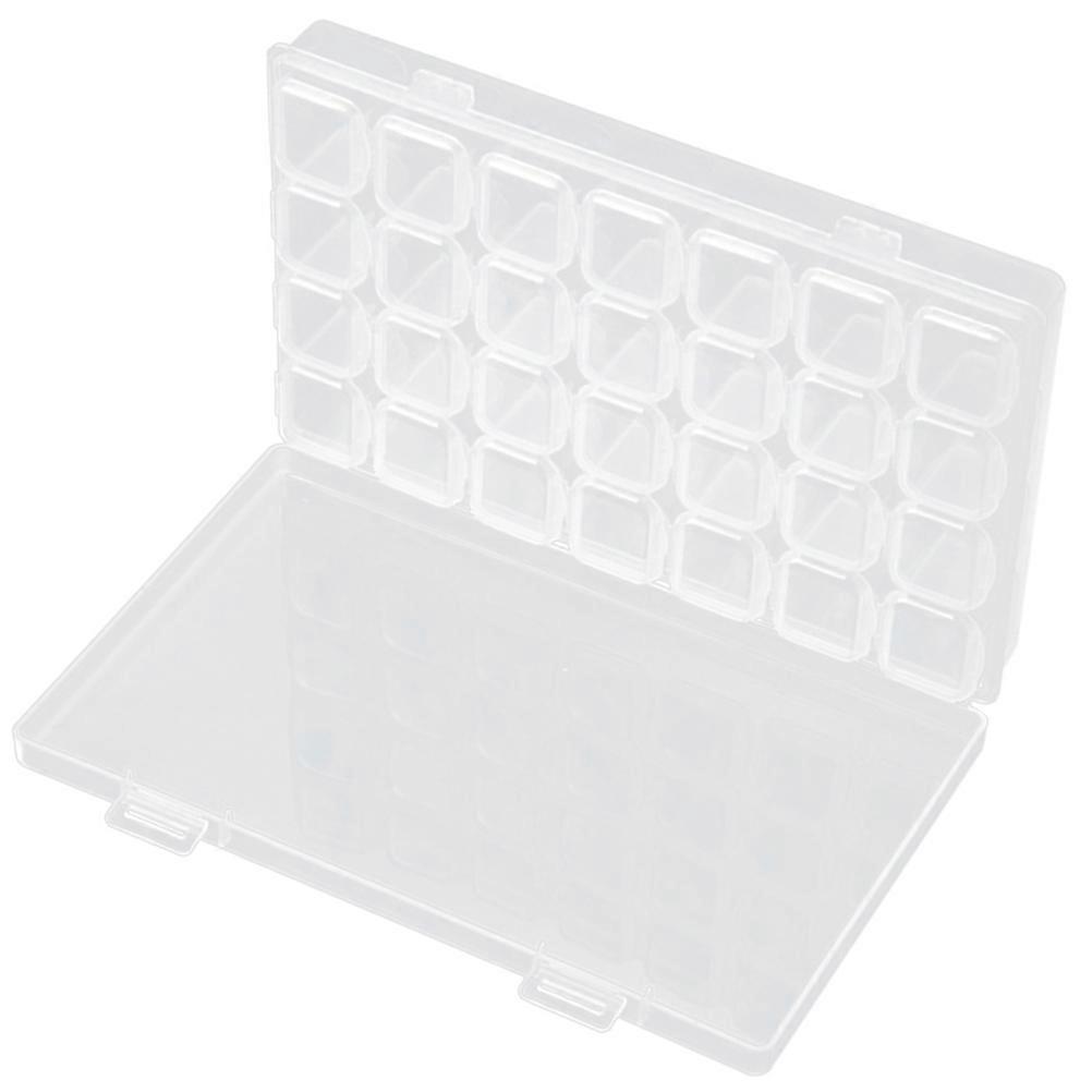 Plastic Organizer Box Transparent Design Compartments Division For Home Use And Travel Accessories Organizer Square Shape 1Pack