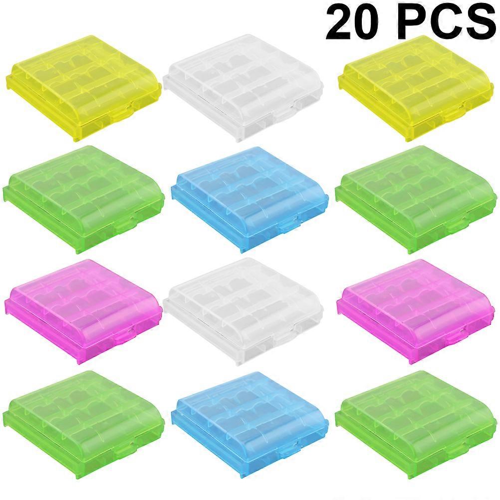 Box Transparent Battery Organizer for 20Pcs Random Color