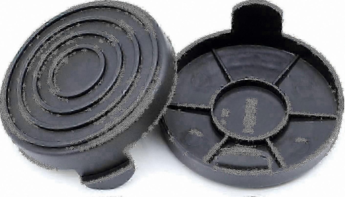 2-Piece Lawn Trimmer Spool Cover Set for Electric String Trimmers - Durable Replacement Parts for Garden Edging Tools