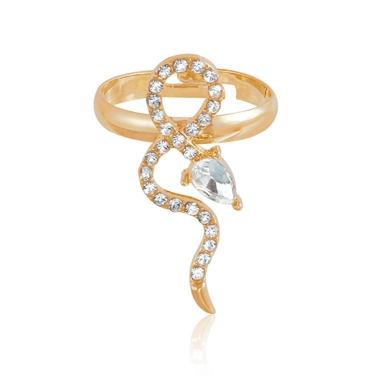 Ring, Snake Shape Rhinestone Vintage Minimalist Style for Women