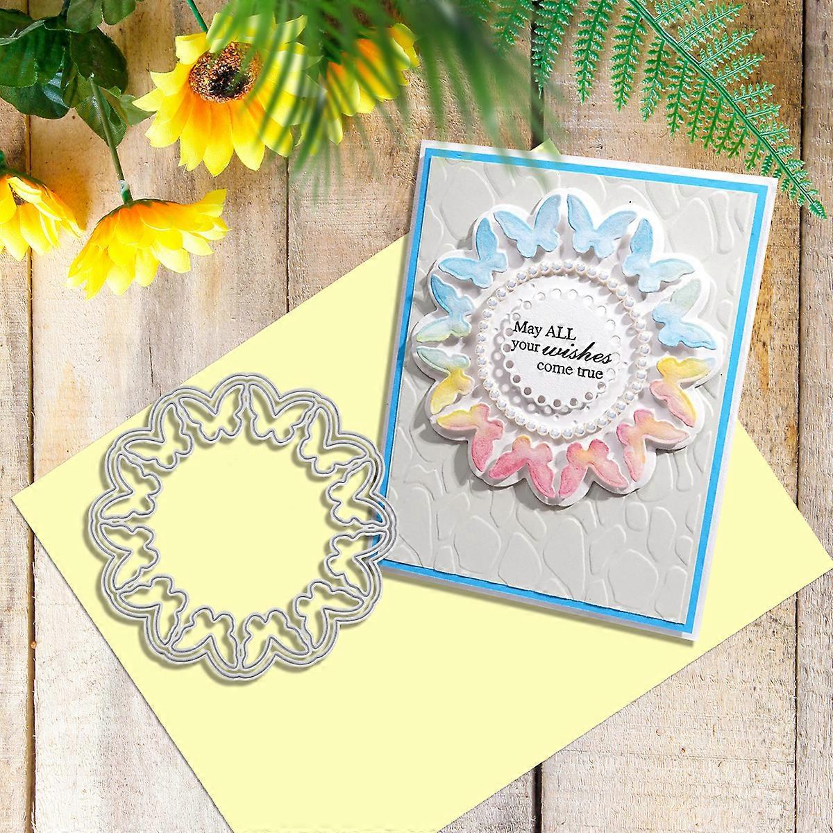 1PC Butterfly Wreath Metal Cutting Dies Die-cut Crafts Stencil Tool for DlY Handmade Scrapbook Cards