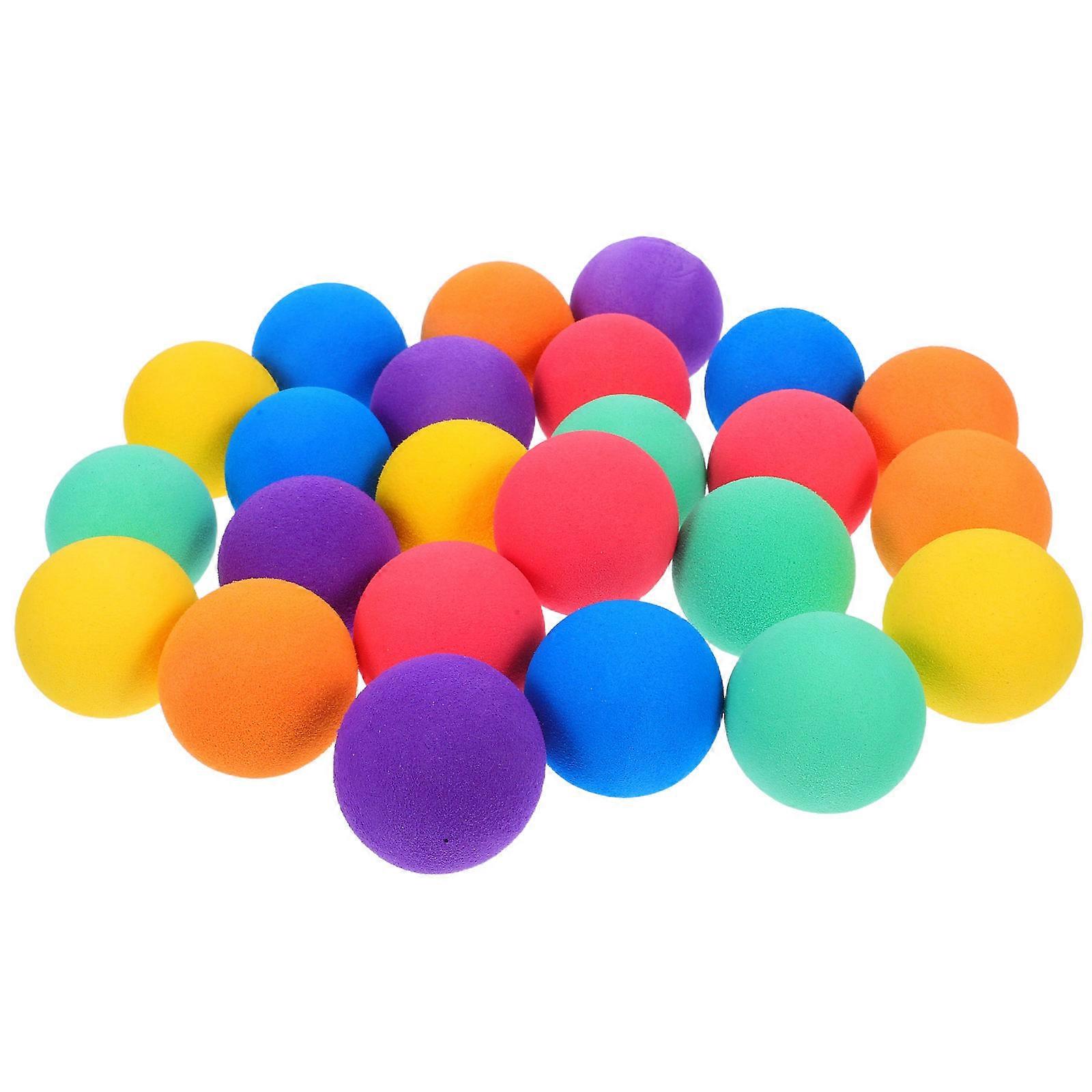 Sponge Balls Eva Stress Balls for Playing 24Pcs Assorted Toys