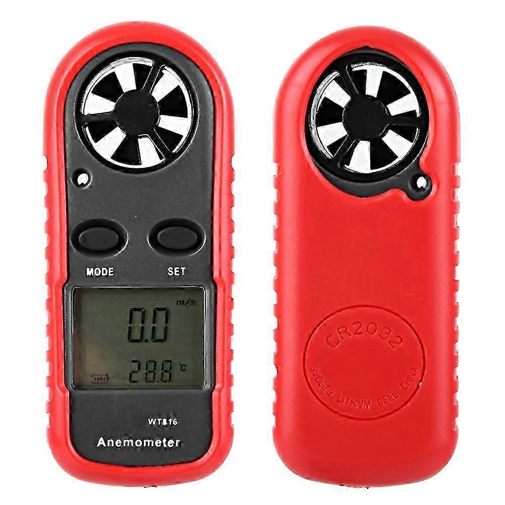 2025 LCD Digital Pocket Wind Meter Temperature Anemometer Tester Alarm 0- 30m/s