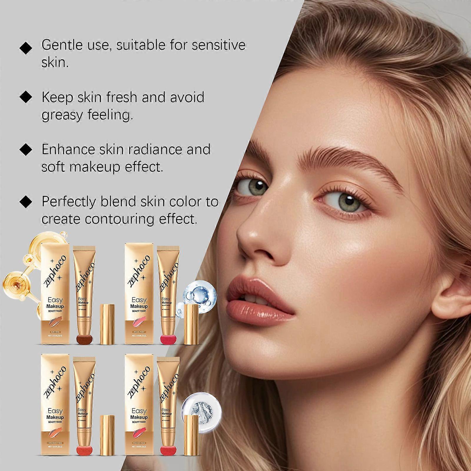 Zephoco Liquid Blush Cushion Pen Series High-Gloss Blush Liquid Facial Makeup Is Easy To Spread And Does Not Fade