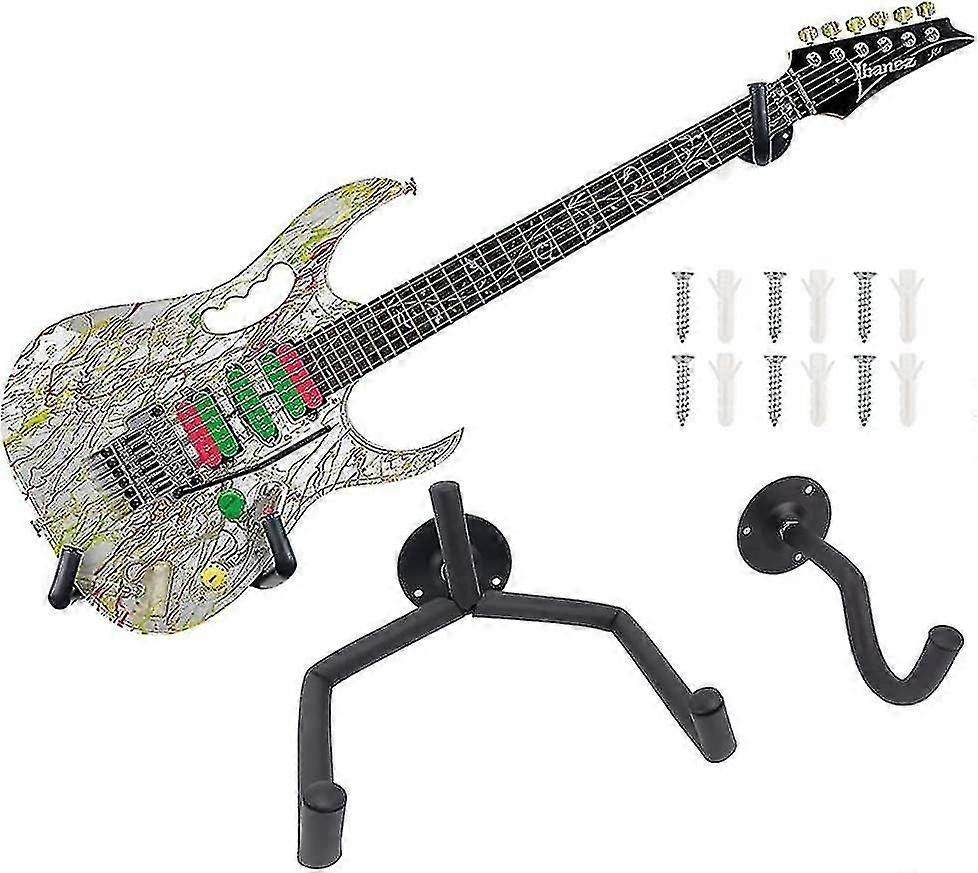 Horisontell gitarr väggfäste, lutande gitarrhängare, horisontellt väggfäste för akustisk klassisk eller elektrisk gitarr, ukulele, banjo, mandolin -SJL