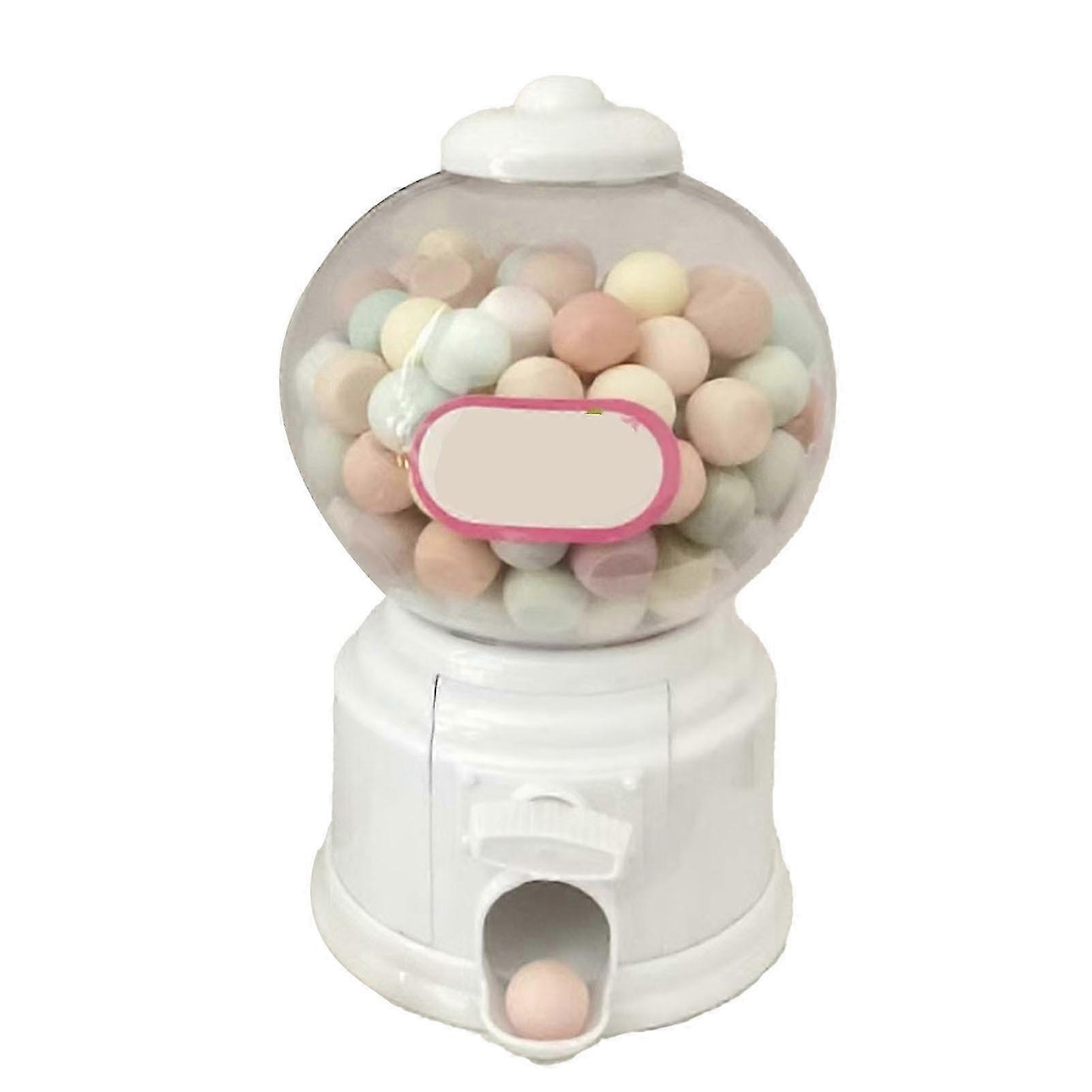 Kids Vending Machine Toy Multi Function Retro Design Durable Plastic Kids Gumball Machine for Family Games Interaction White