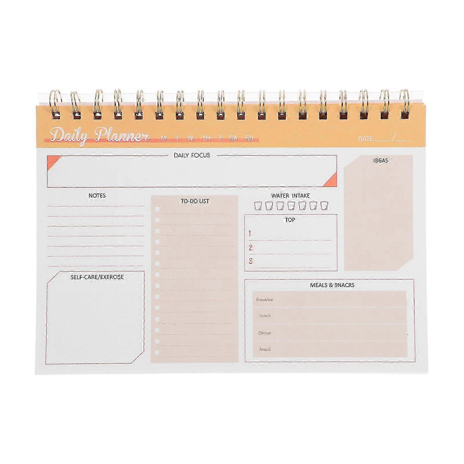Time Management Planner Daily Notepad Spiral Designed For Families Planning 1Pack