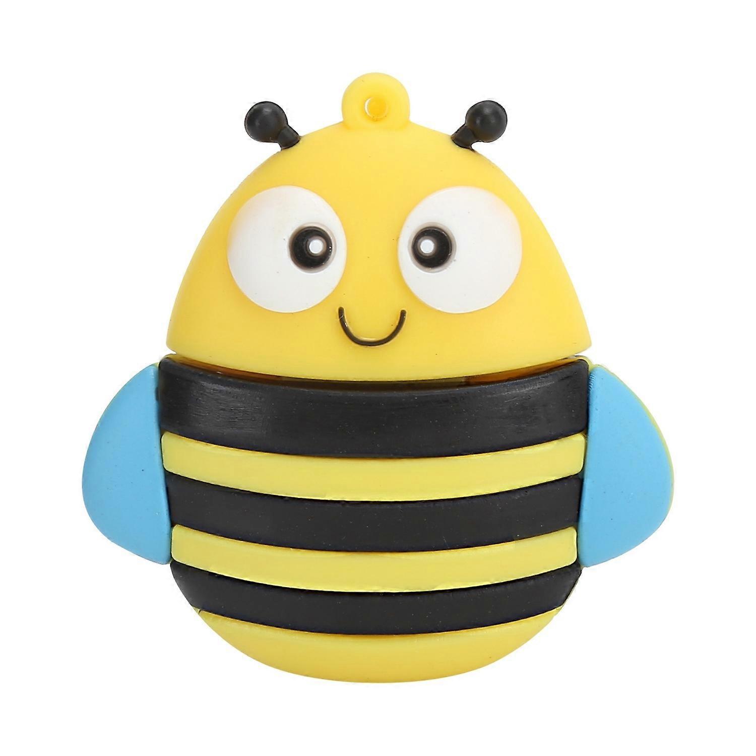 Memory Stick USB Flash Drive Pendrive Gift Data Storage Cartoon 3D Bee Model Yellow16GB
