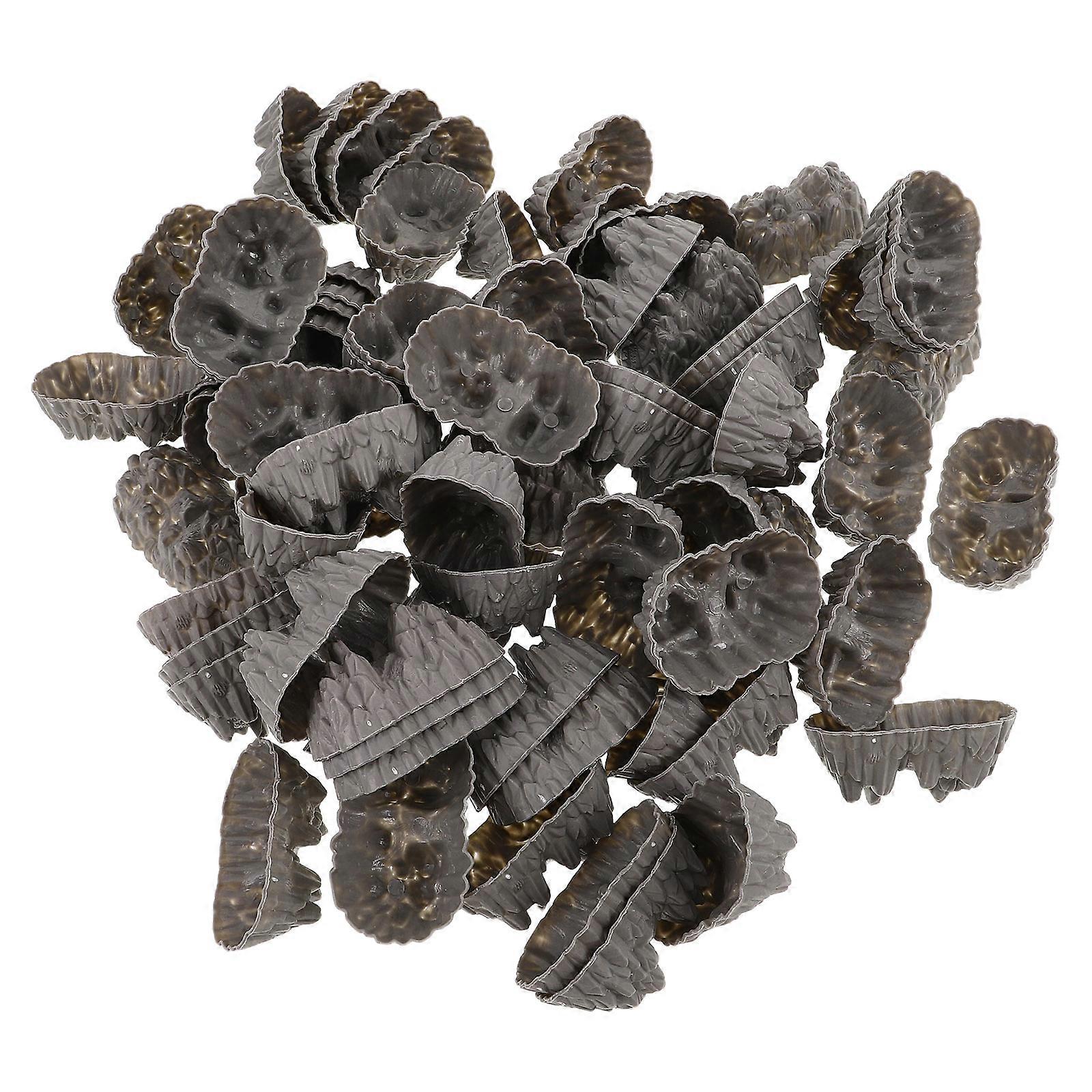 Decorative Rocks Miniature Plastic Model for Decor 100Pcs Small Stone Set