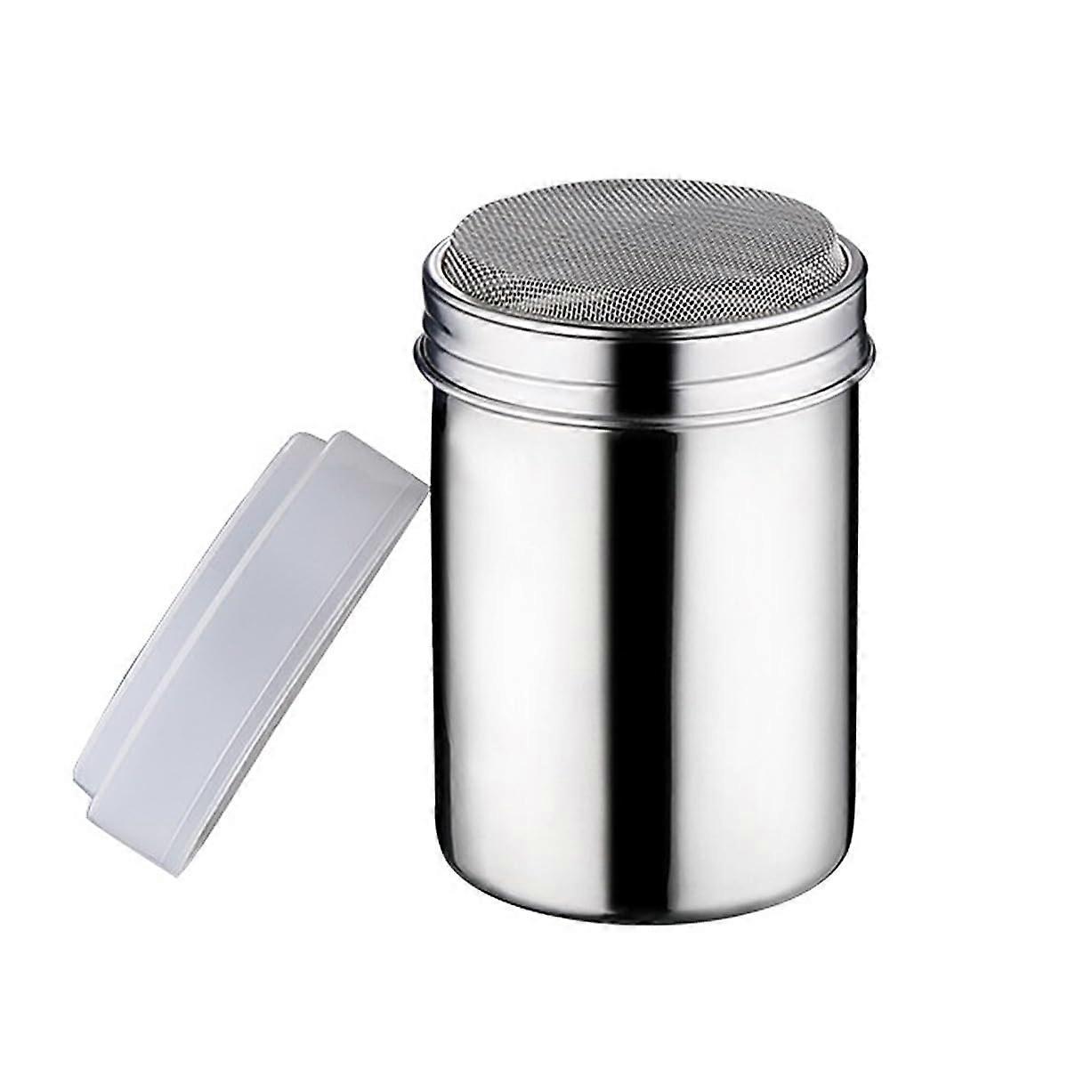 Coffee Duster Stainless Steel Cocoa Cinnamon Shaker Set with 16 Barista Stencils for Latte Cappuccino Baking