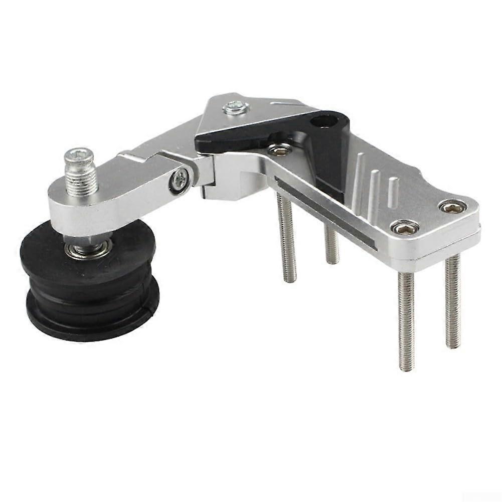 Motorcycle Chain Tensioner Adjustable Aluminum Alloy with SpringLoaded Design for Most Models Silver
