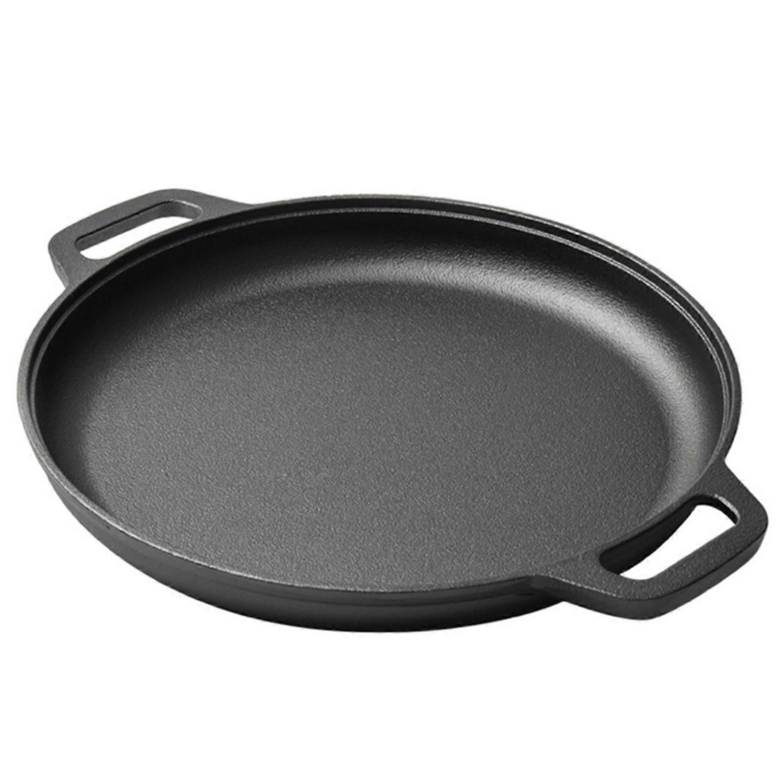 Thickened Wrought Iron Frying Extent With Strong Pulls Even Heat Distribution Baking Frying Flexible Kitchen Tool  42cm lens