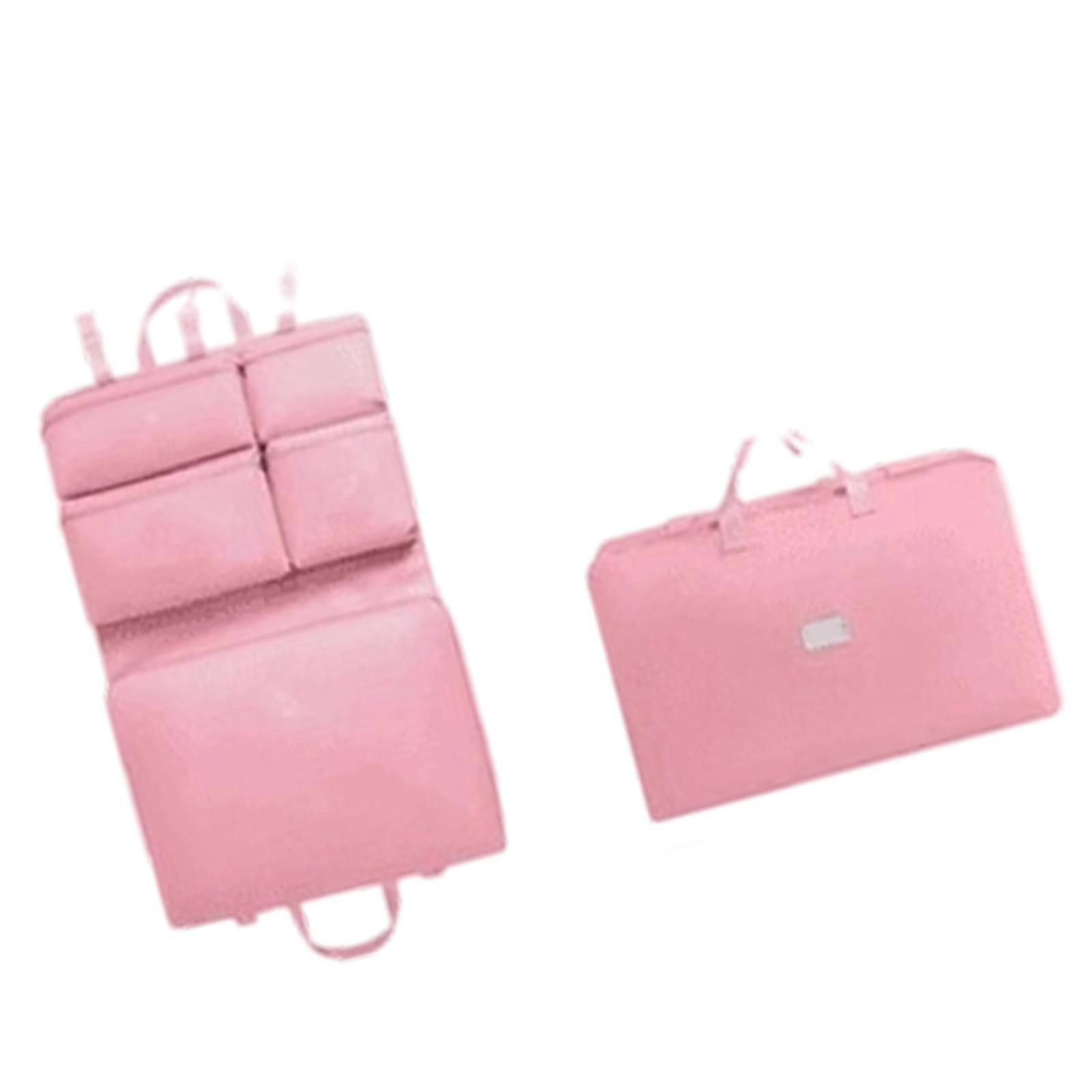 Travel Planner Set with Multiple Compartments for Efficient Packaging and Clear Window  Pink