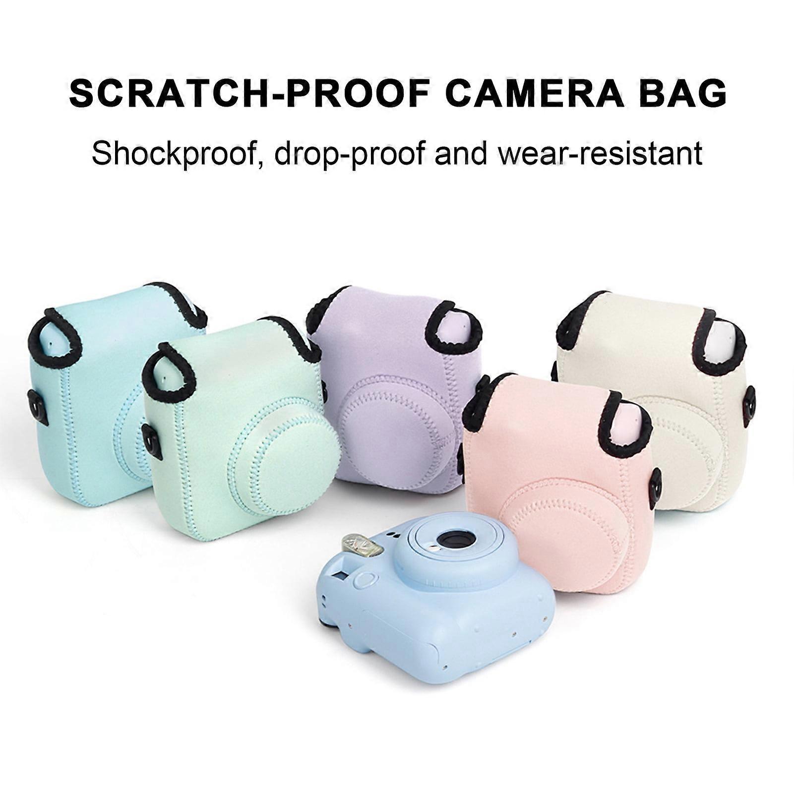 SUSUchens Camera Case Protector Bag Dustproof Shockproof Anti-scratch Precise Hole Positioning with Hanging Rope Camera Bag for Instax Mini12 Purple