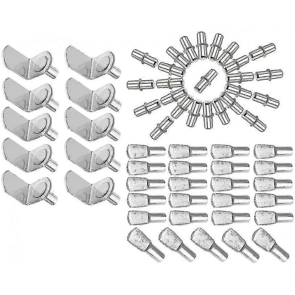 3 Styles Of Metal Shelf Support Pins Including L-shaped Brackets / Flat Spoon Style Shelves