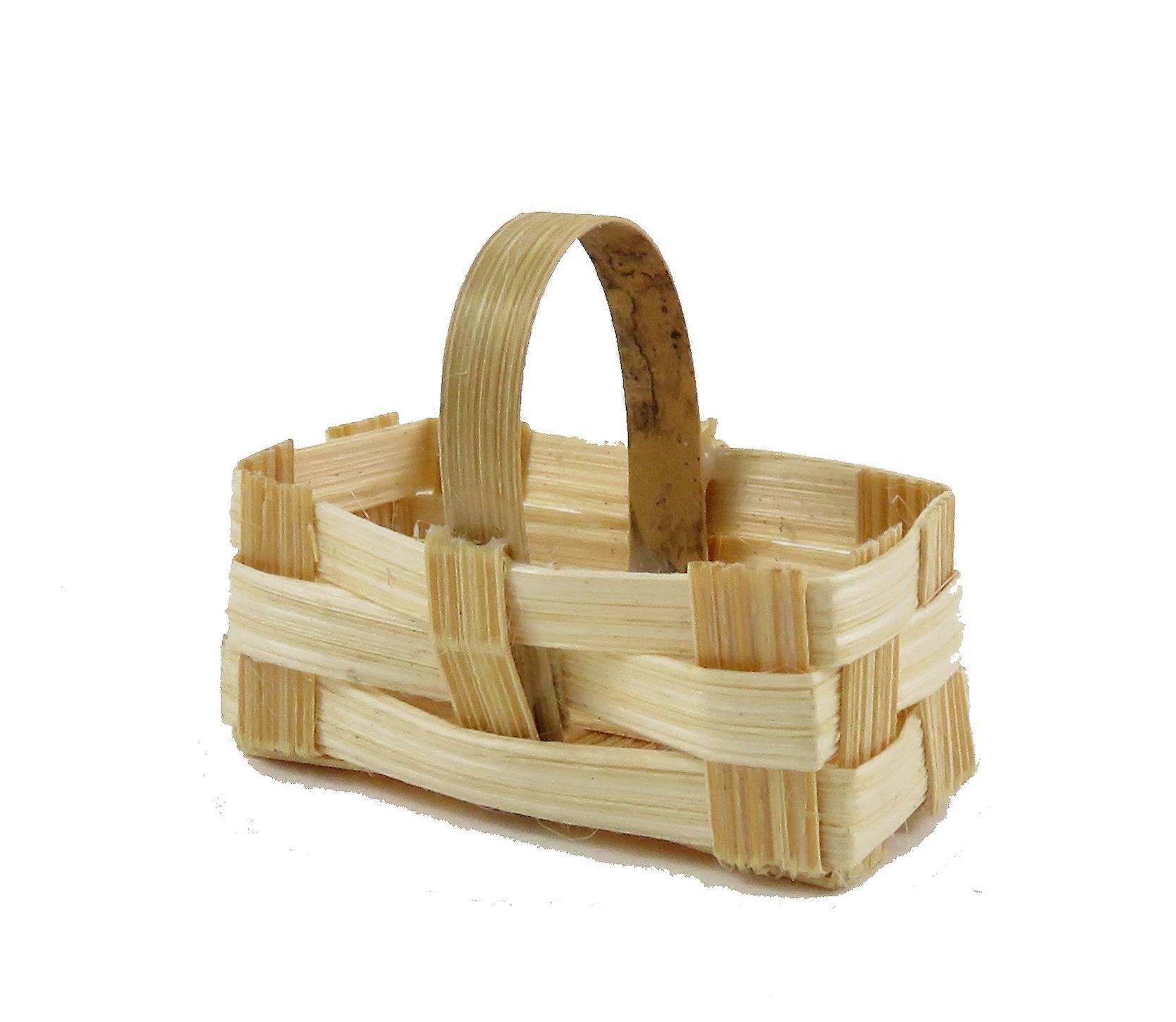 Dolls House Wicker Woven Punnet Basket Miniature 1:12 Scale Accessory Medium