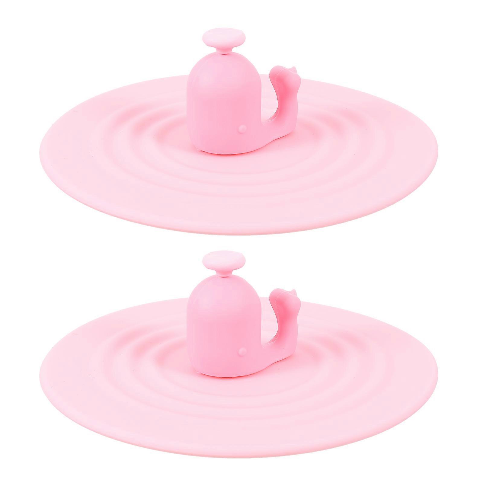 2pcs Silicone Mug Covers Dustproof Universal Cup Lids with Spoon Holder