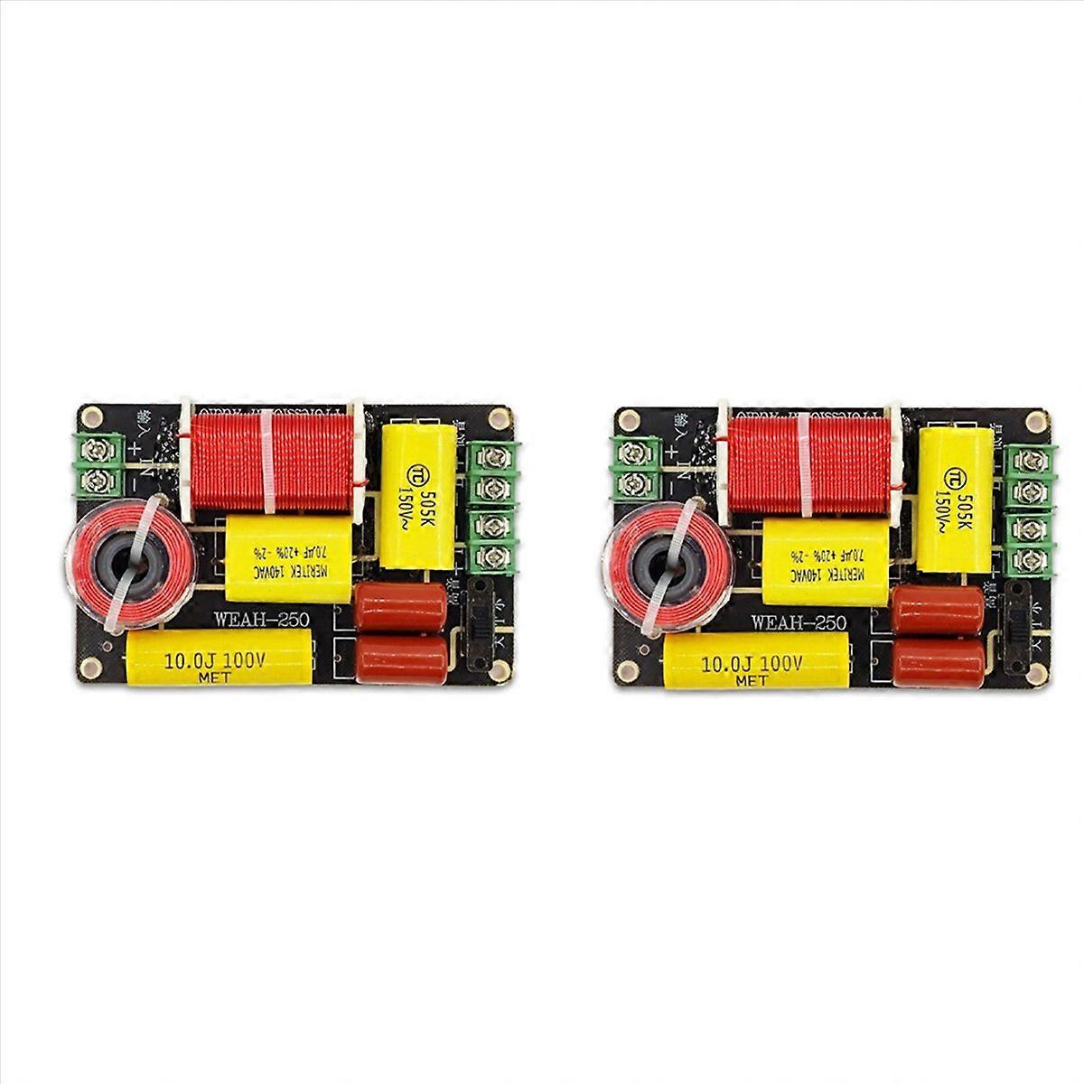 2X Treble+Bass 2 Way Speaker Crossover HiFi High-Fidelity Frequency Fever Bookshelf Speaker Modified