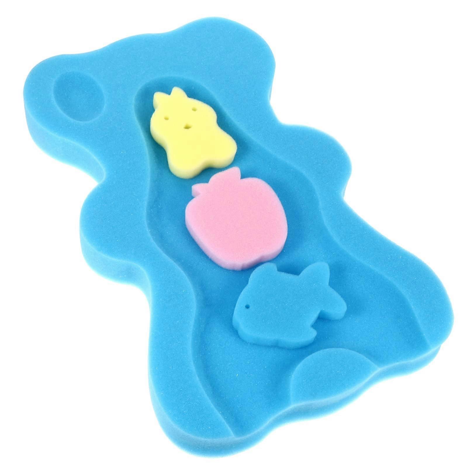 Newborn Bath Mat with NonSlip Cushion Support, Soft Sponge Pad for Infant Tub