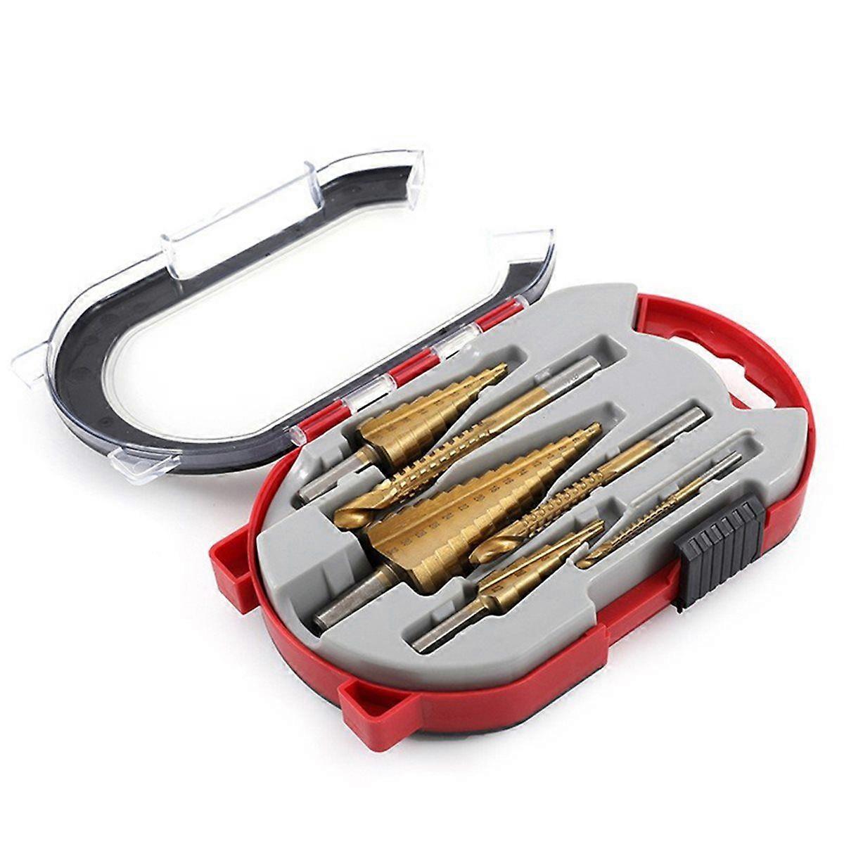 6 Pcs Step Drill Bit Set for Woodworking Efficient Core Hole Opener