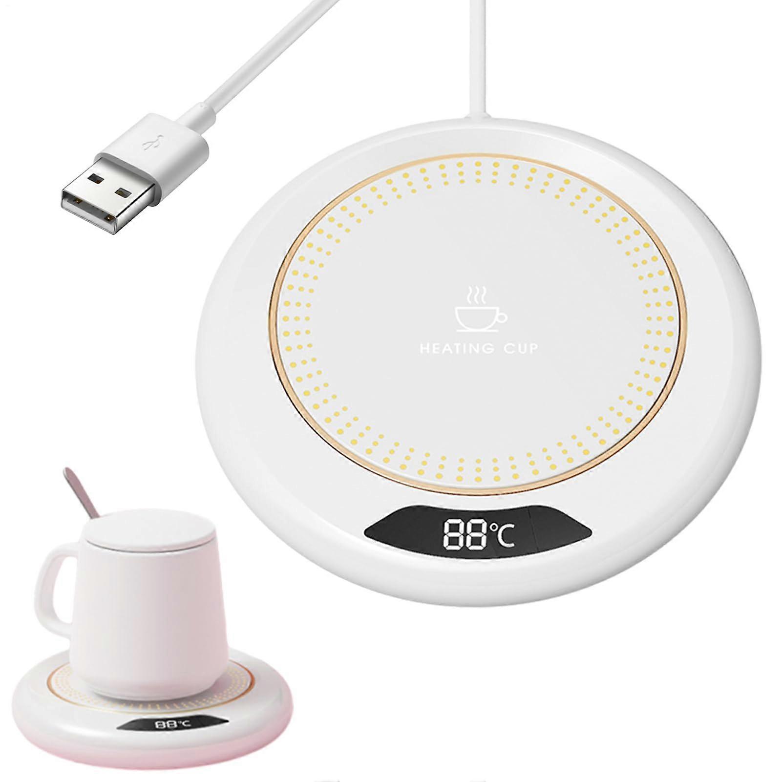Coffee Mug Warmer with Precise Temperature Control, USB Powered, Auto Shutoff for Desk and Home