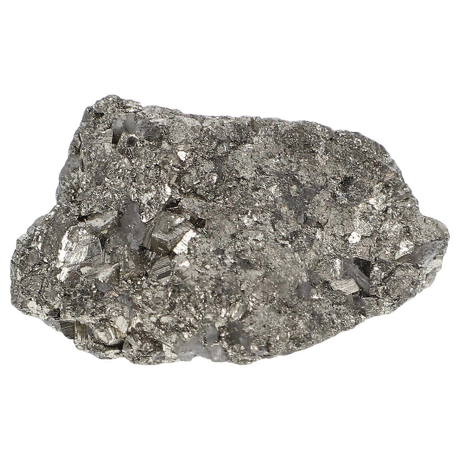 Brass Ore Meteorite Stone Specimen for Display Silver Ornament