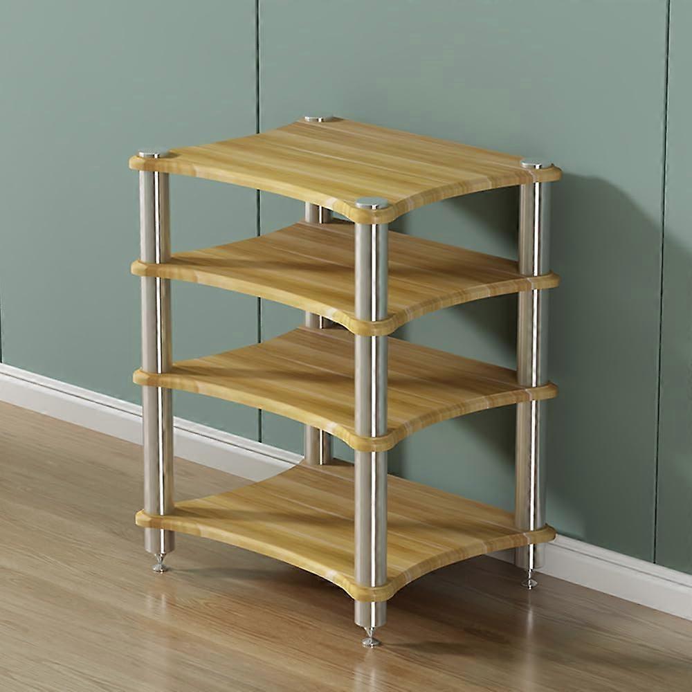 HIFI Audio Cabinet Stand Record Player Stand For Amplifier Equipment With ShockAbsorbing Feet MDF 60X48X76cm 4Tier