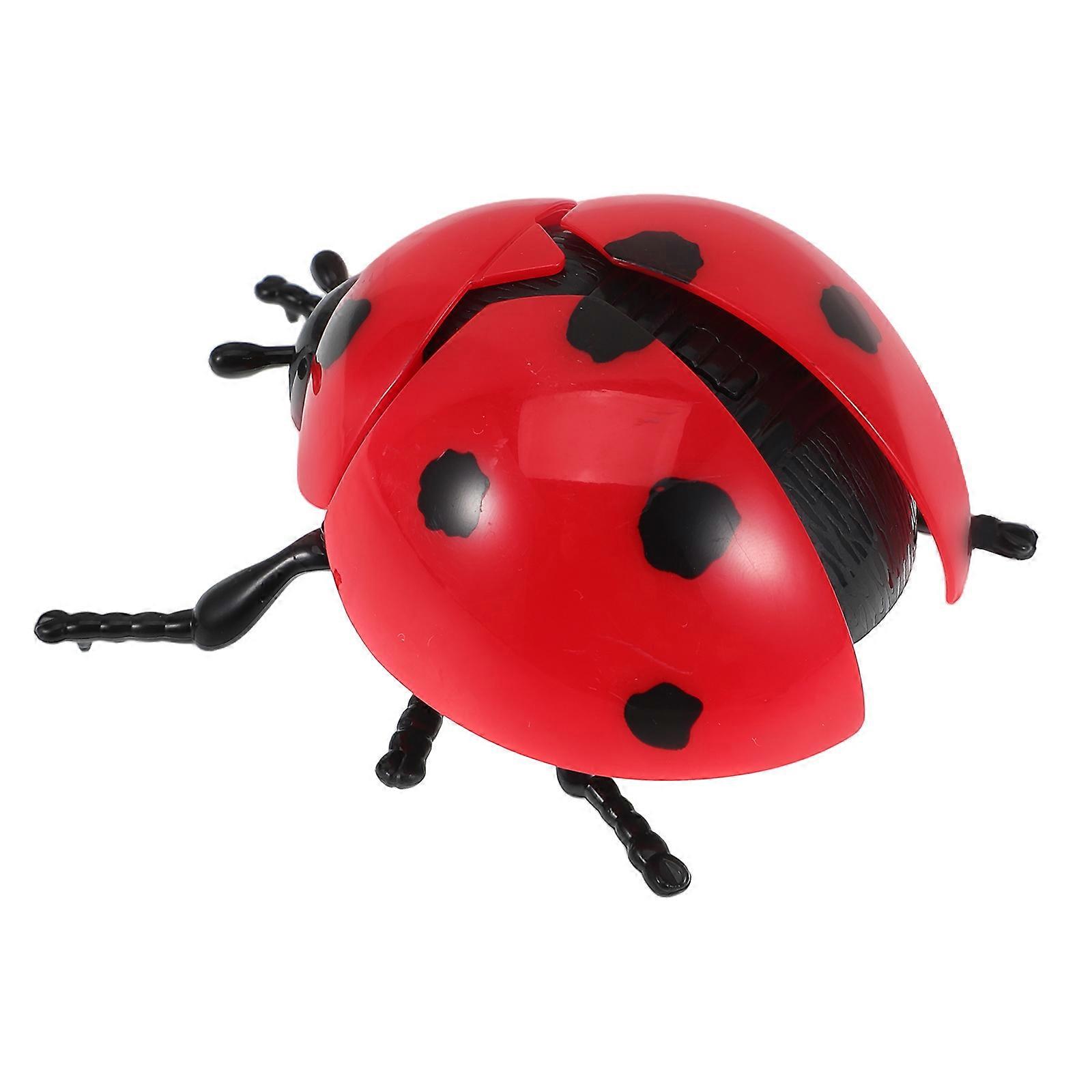 Plastic Simulation Ladybug Wind Up Toy for Playing Interactive Use