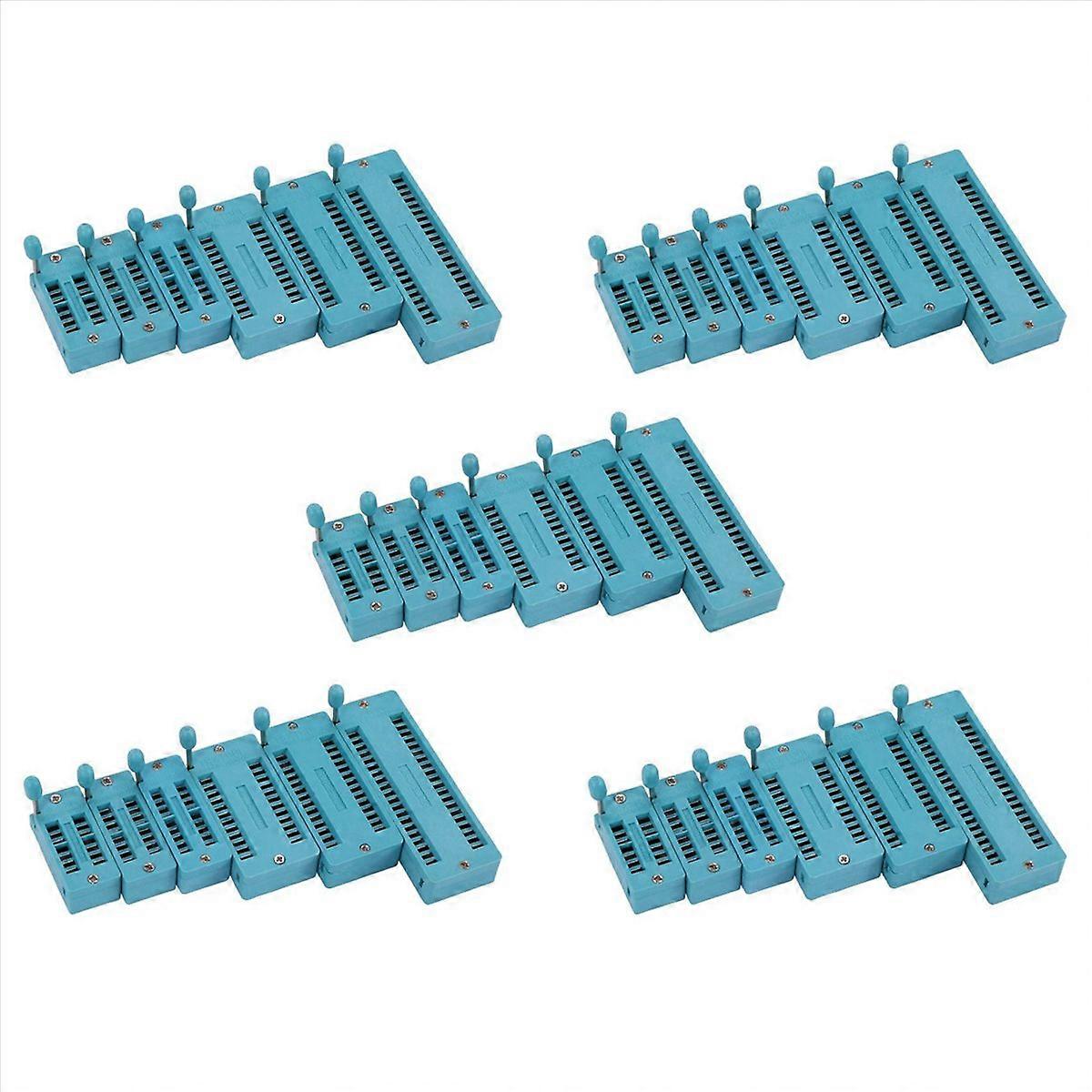 6PC Universal 14/16/18/24/28/40 pin IC Test Universal ZIF Socket