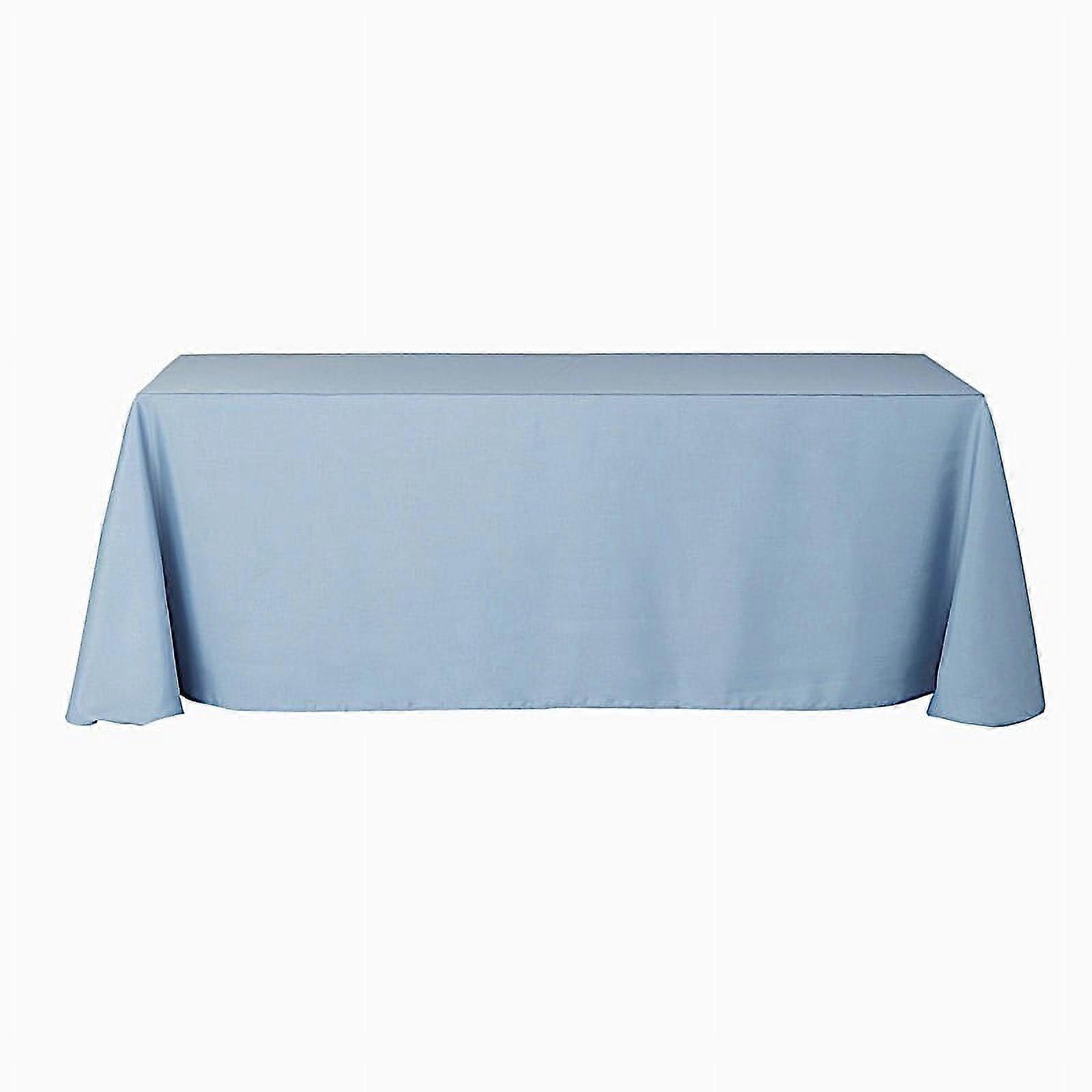 BalsaCircle 90" x 156" Polyester Rectangular Tablecloth Dusty Blue