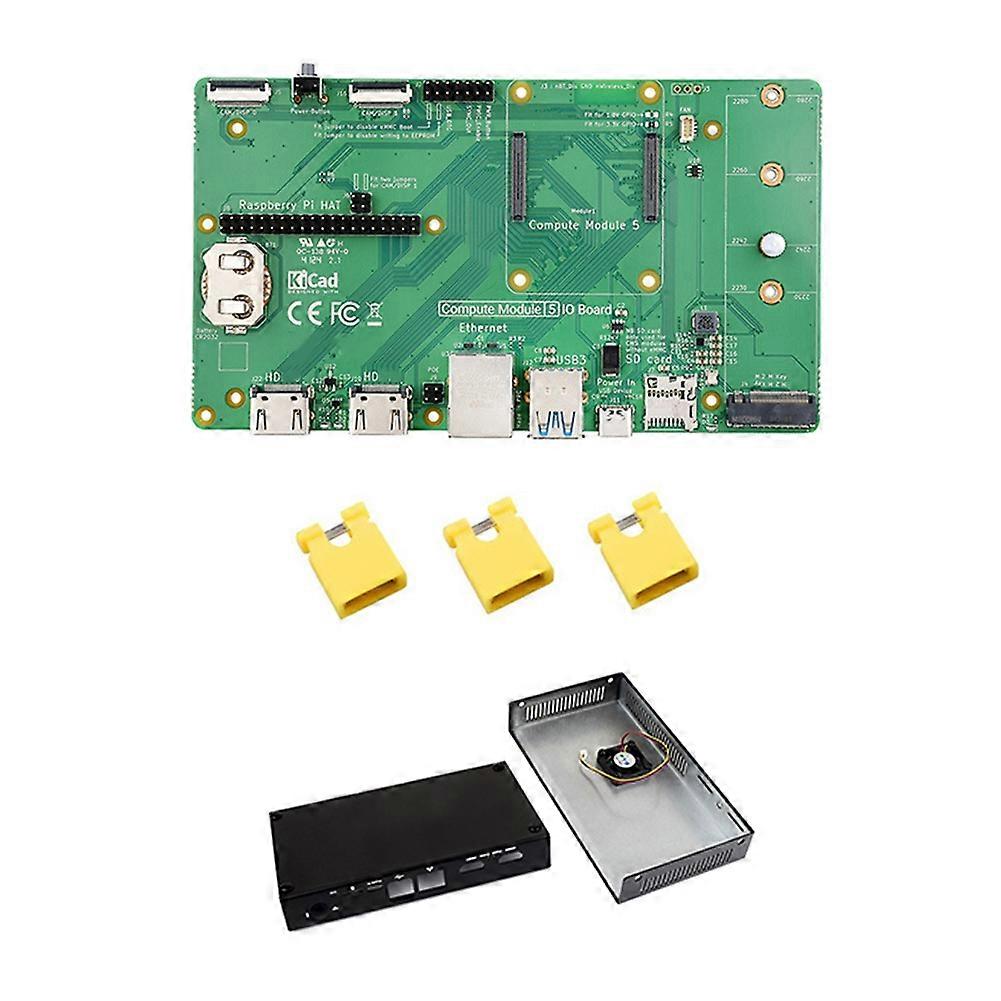 For Raspberry PI Compute Module 5 IO Board CM5IO M.2 M Key PCIe Socket with Rich Interfaces for CM5 Core Board