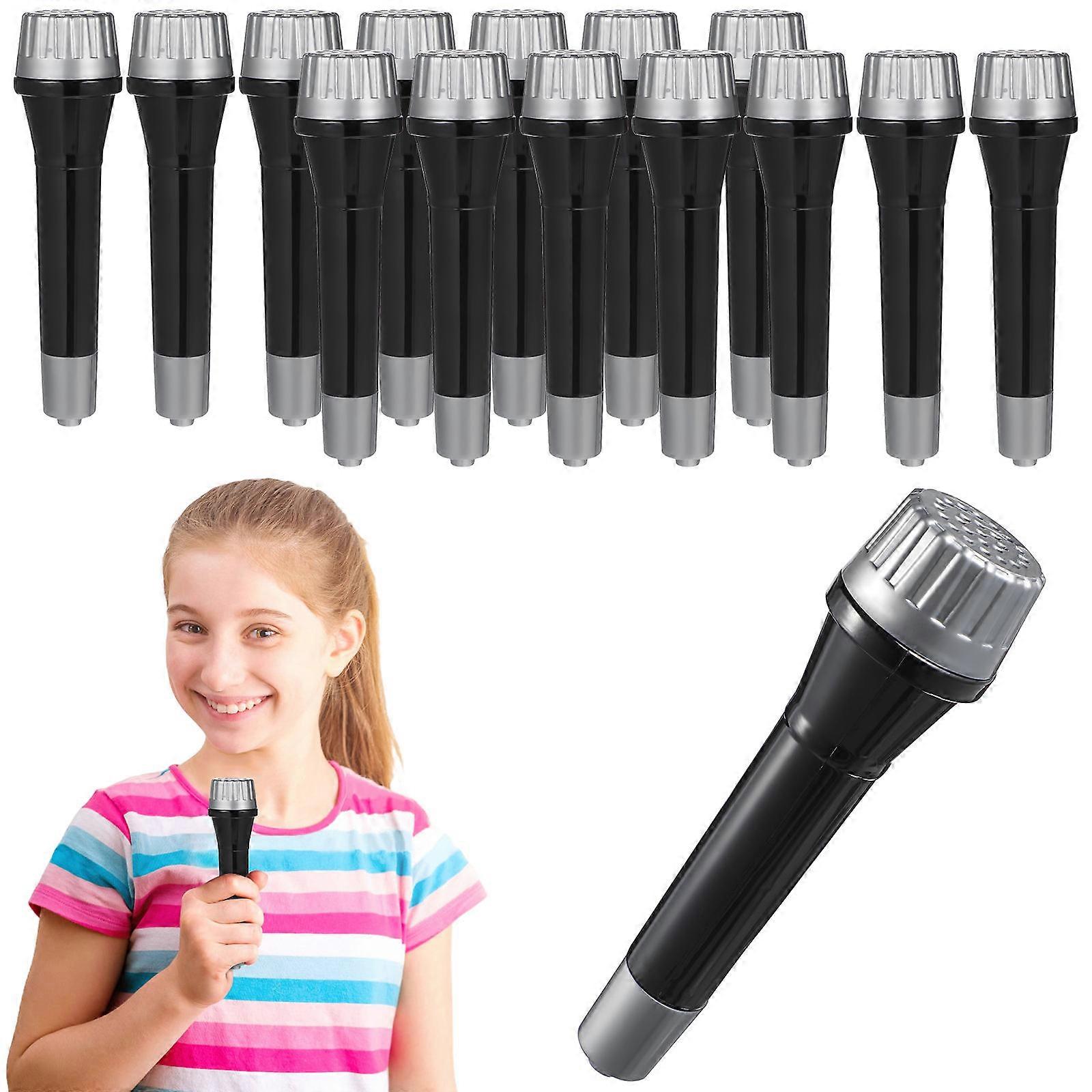 Fake Microphones Plastic Microphone Prop for Playing 12Pcs Party Use