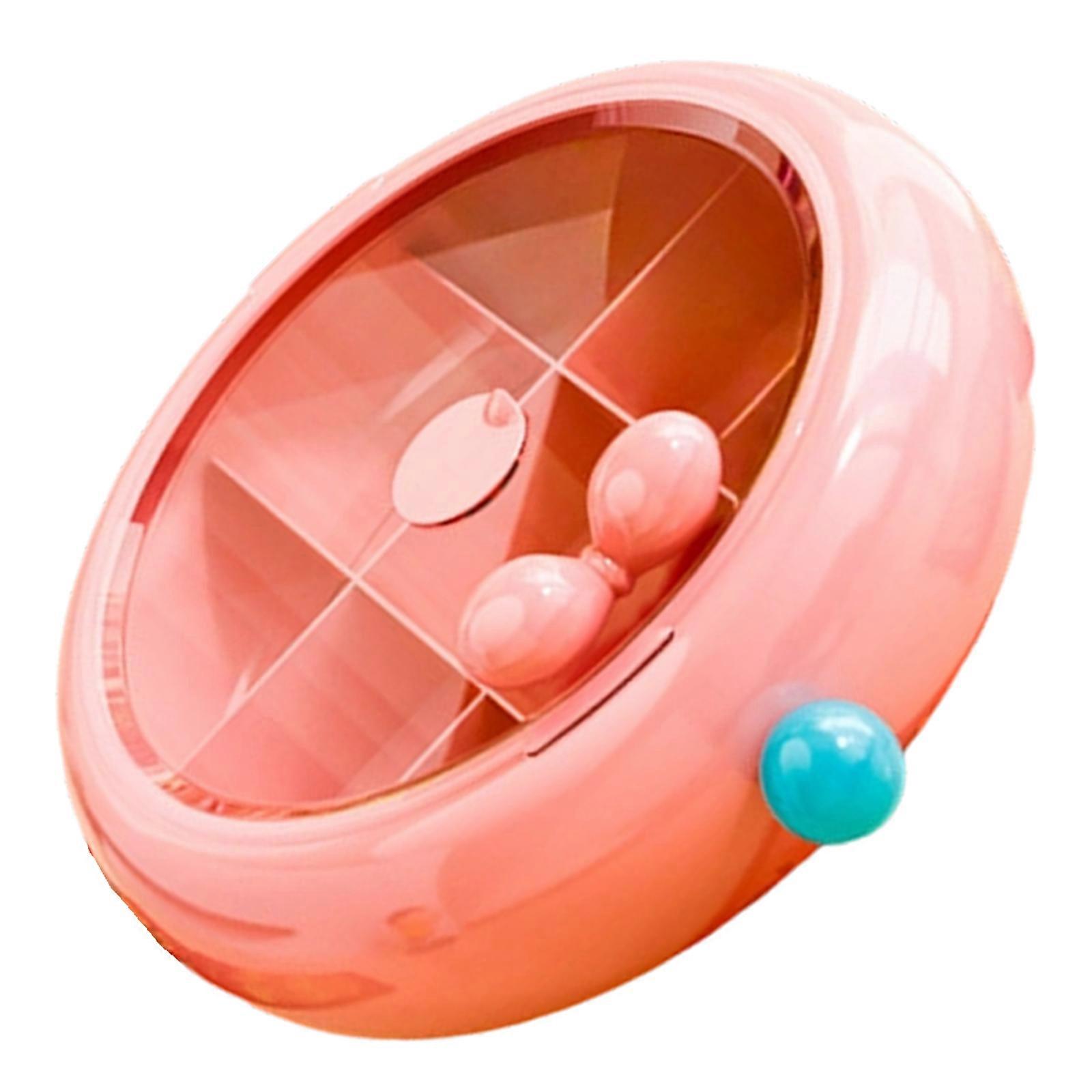 Portable Candy Snacks Organiser Moistures Proof Divided Serving Tray with Lid for Food for Household Kitchen Multicolor