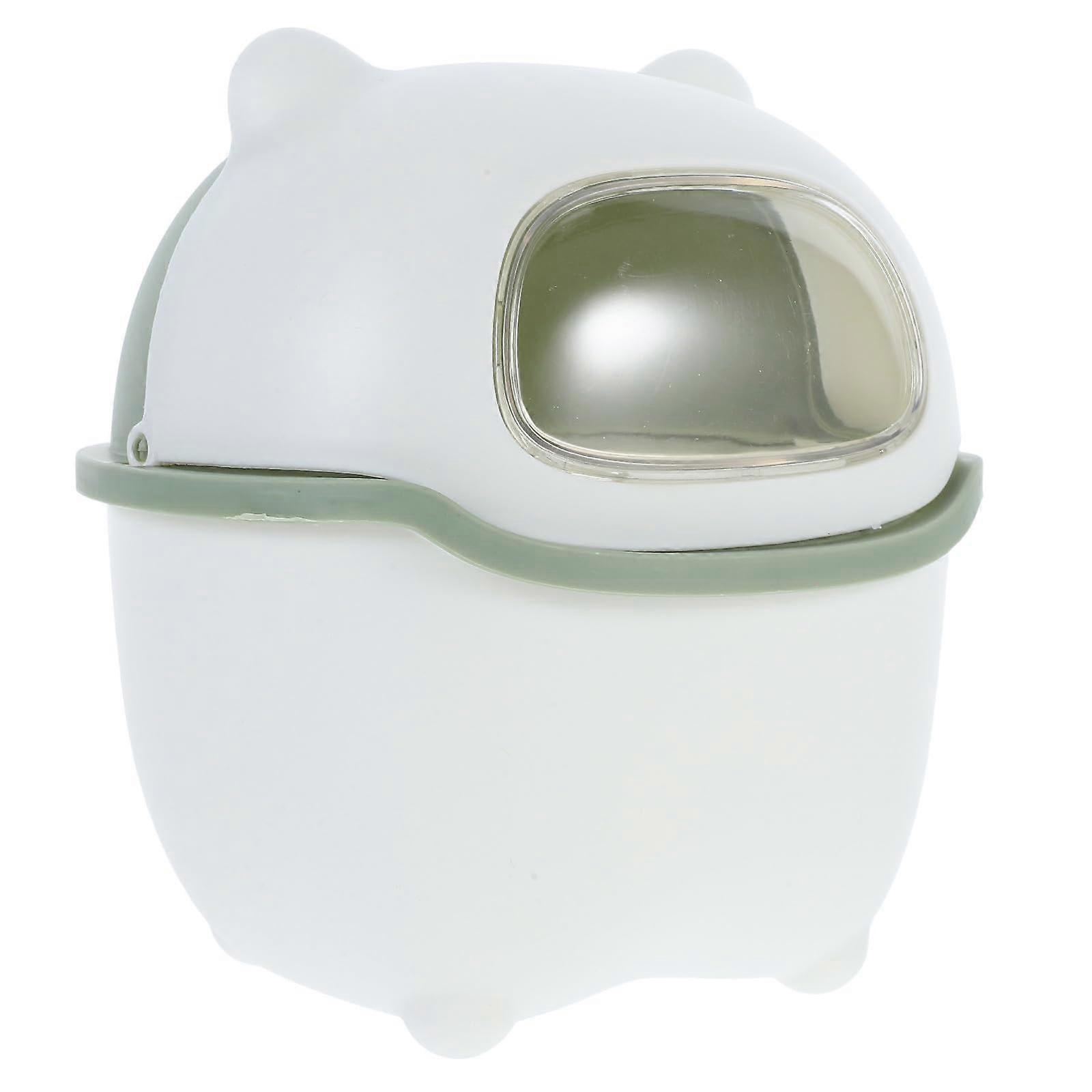 Mini Desktop Trash Can with OdorBlocking Lid, Cartoon Bear Design for Home and Office