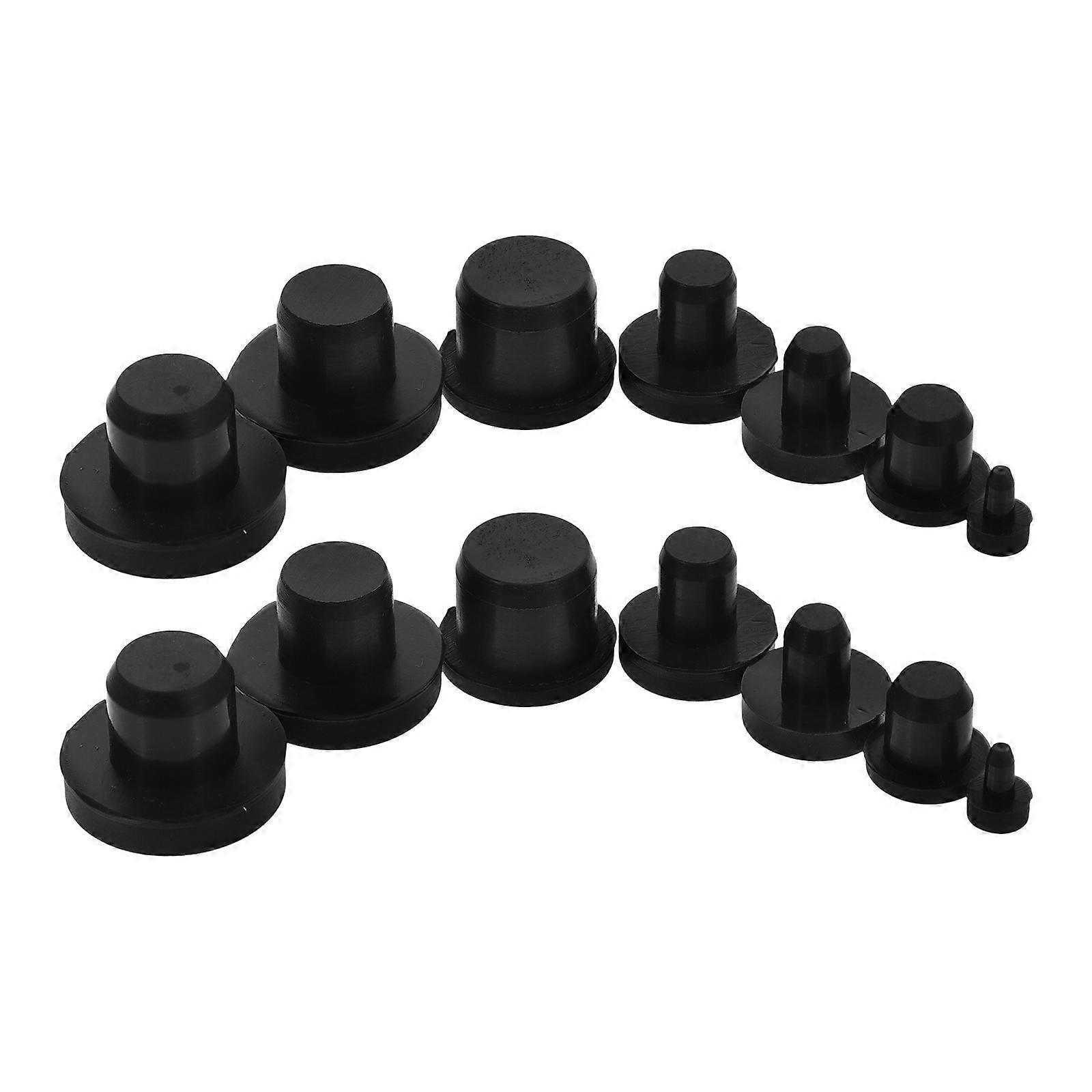 Black Silicone Stoppers for Bottles 1Set Reusable Plugs