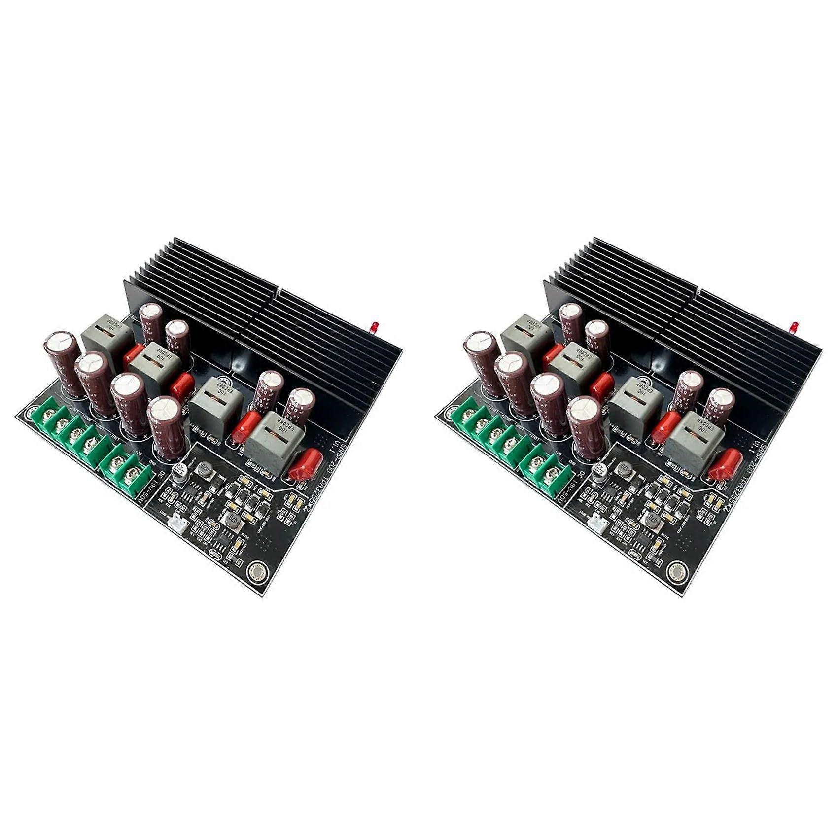 2X SAMP200 HIFI Dual Core TPA3255 Stereo Amplifier Board 2 Channel 600W600W Class D Digital Power Amplifier TL072 OP