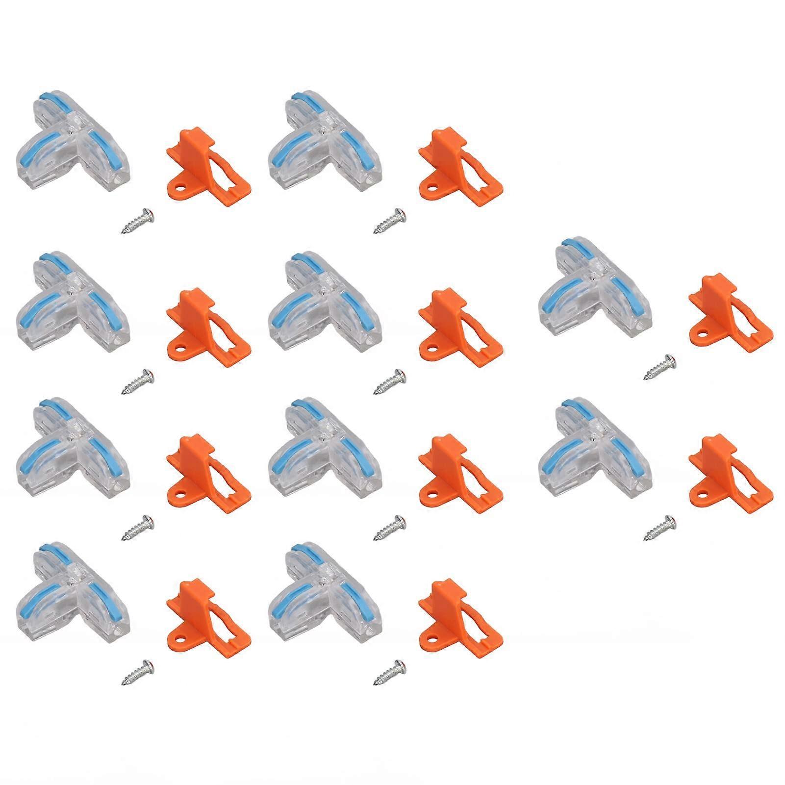 T Type Wire Connector  Copper PC Terminal Block Flame Retardant QuickSplice T Tap Connector, Transparent Blue