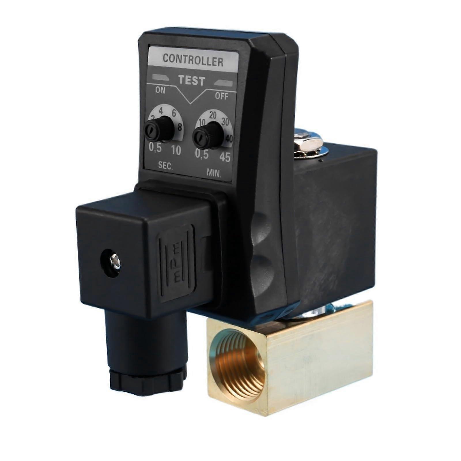 Automatic Drain Valve DN15 Electric Timer for Air Compressor Moisture Removal Solenoid