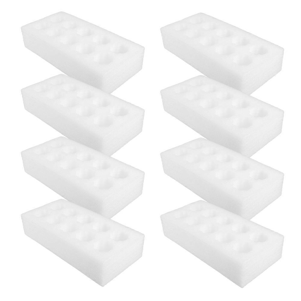 Egg Protective Holder Portable Tray for Storage 8Sets White Foam
