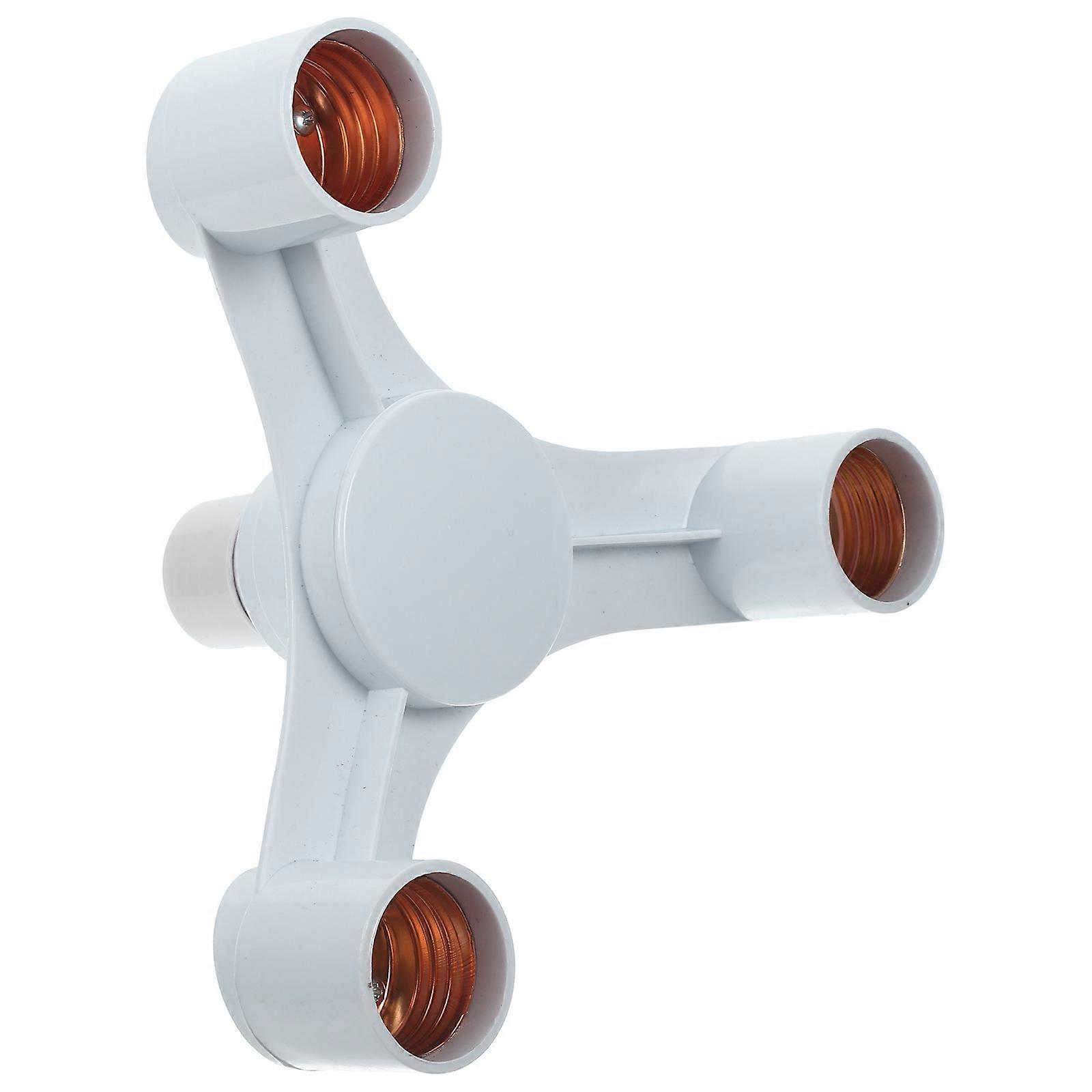 Base Socket Adapter Converter E27 to 2 E27 Bulb Base Splitter Lamp Holder DIY-Friendly Installation Bedroom 1Pack