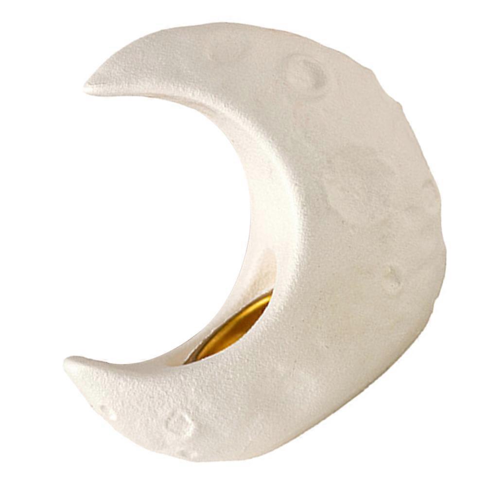 Tealight Candles Moon Shaped Burner Ceramic Desktop Decoration Aromatherapy 1Pack