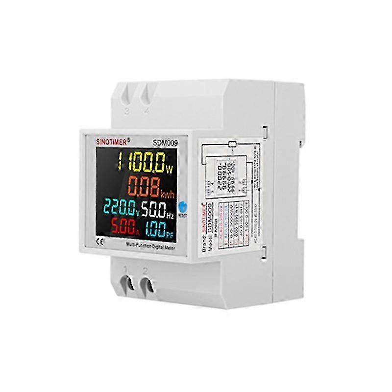 SINOTIMER SDM009 Din Rail Single-Phase Voltage Current Frequency Power Factor Electricity Multifunctional Meter 26s