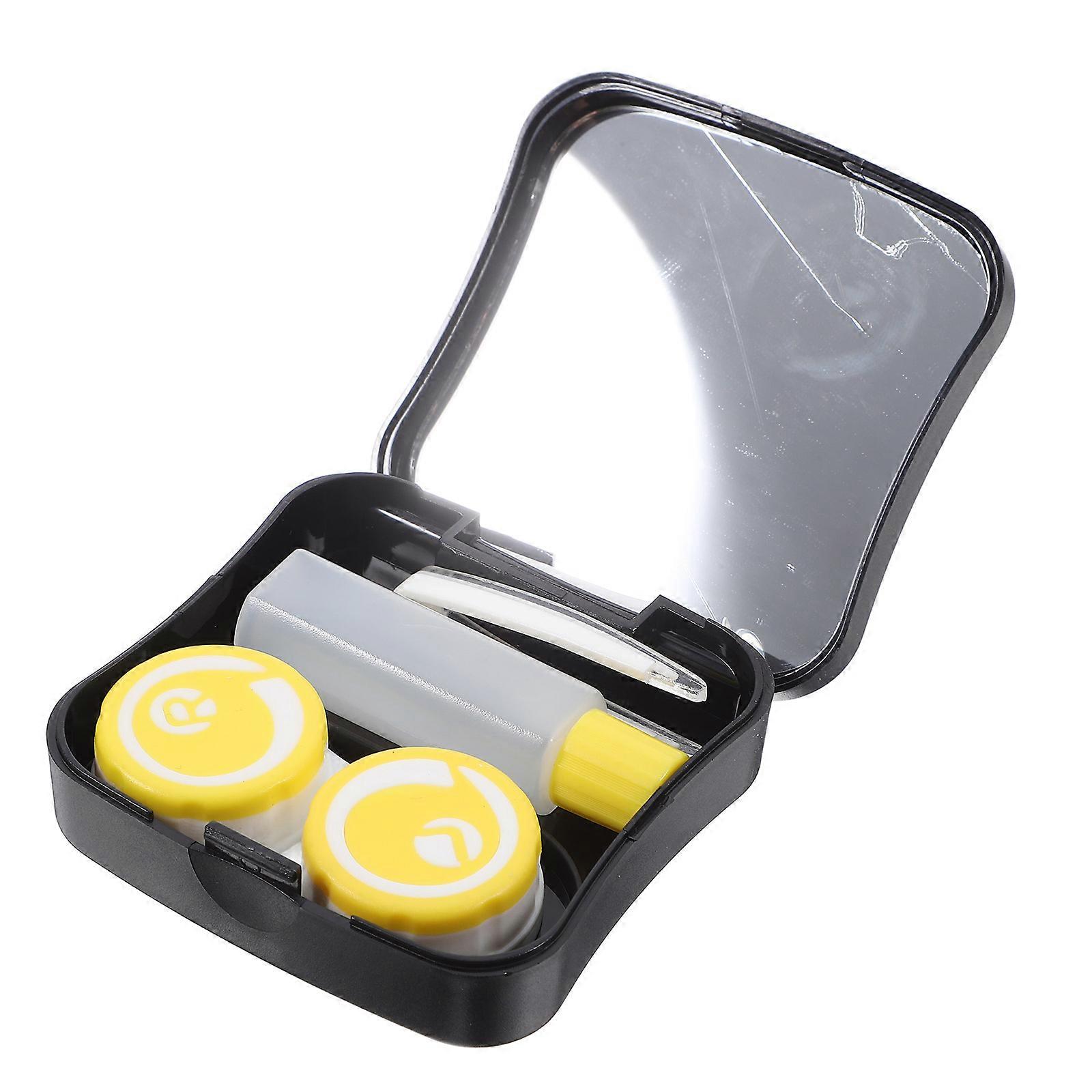 Lens Container for Storage with Deep Well Flip-Top Design