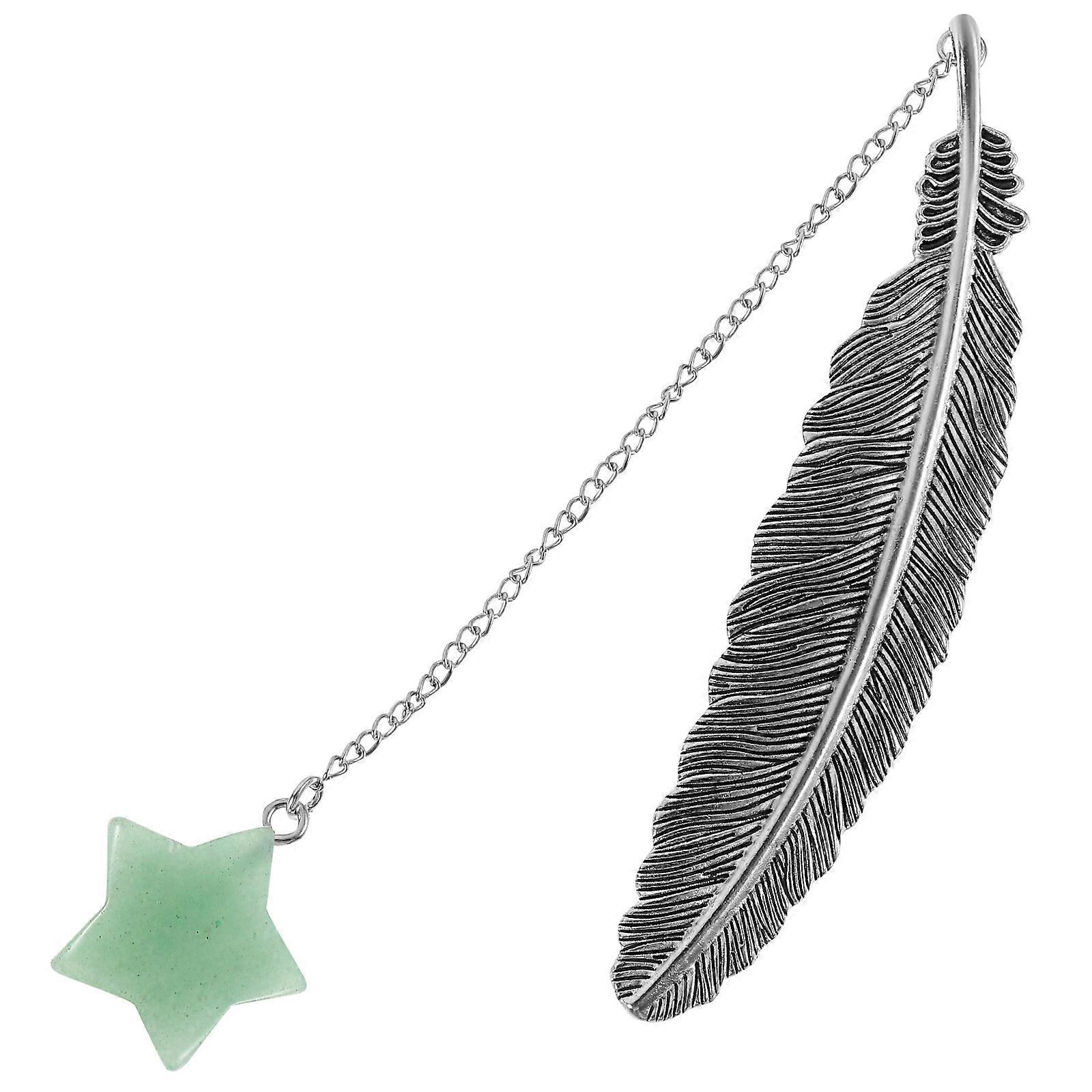 Bookmark Crystal Pendant for Reading Delicate Plume Shape Bookmark with Assorted Color