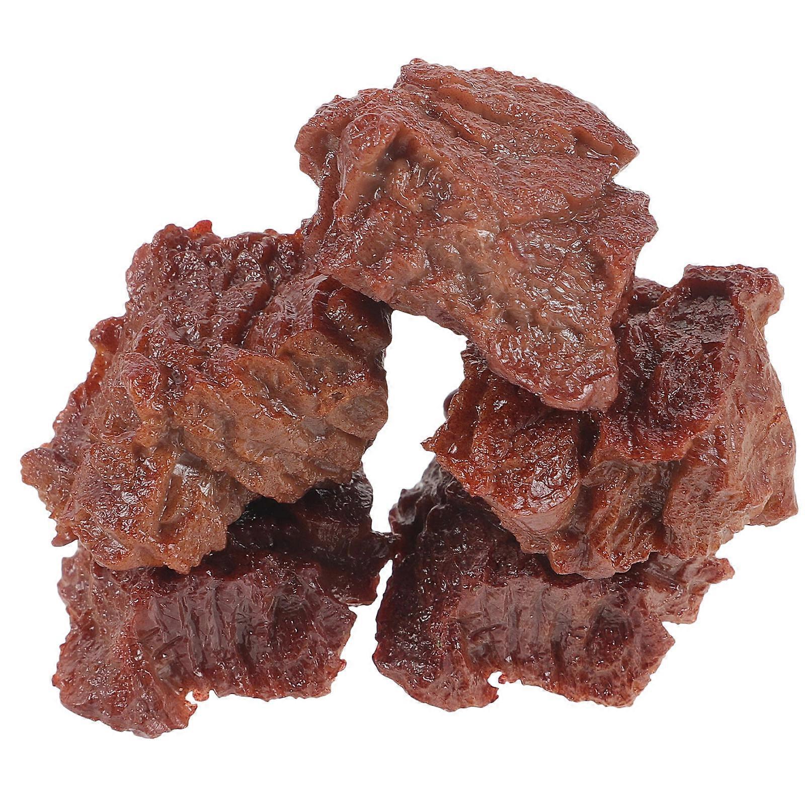 Fake Meat Model Simulation for Decoration 10Pcs Brown PVC Kitchen Decor